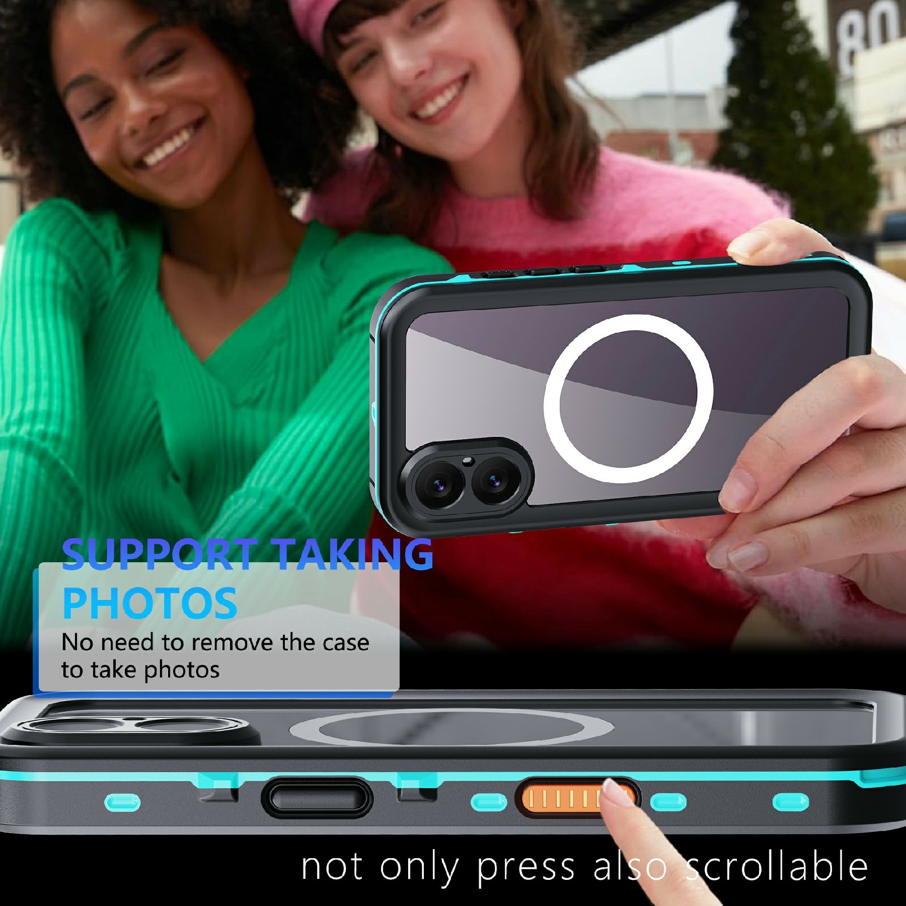 Funda Híbrida Impermeable iPhone 17 transparente
