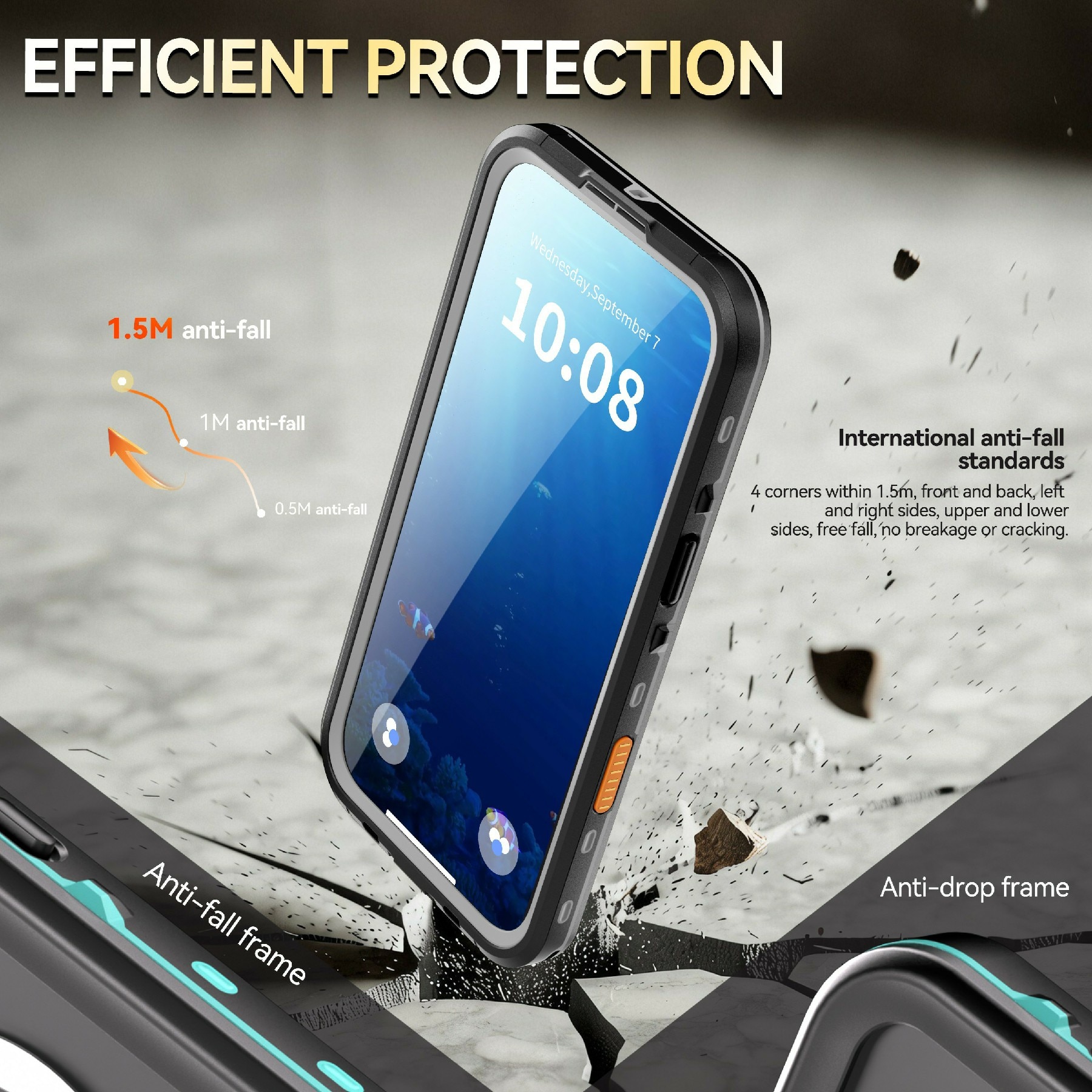 Funda Híbrida Impermeable iPhone 17 Air transparente