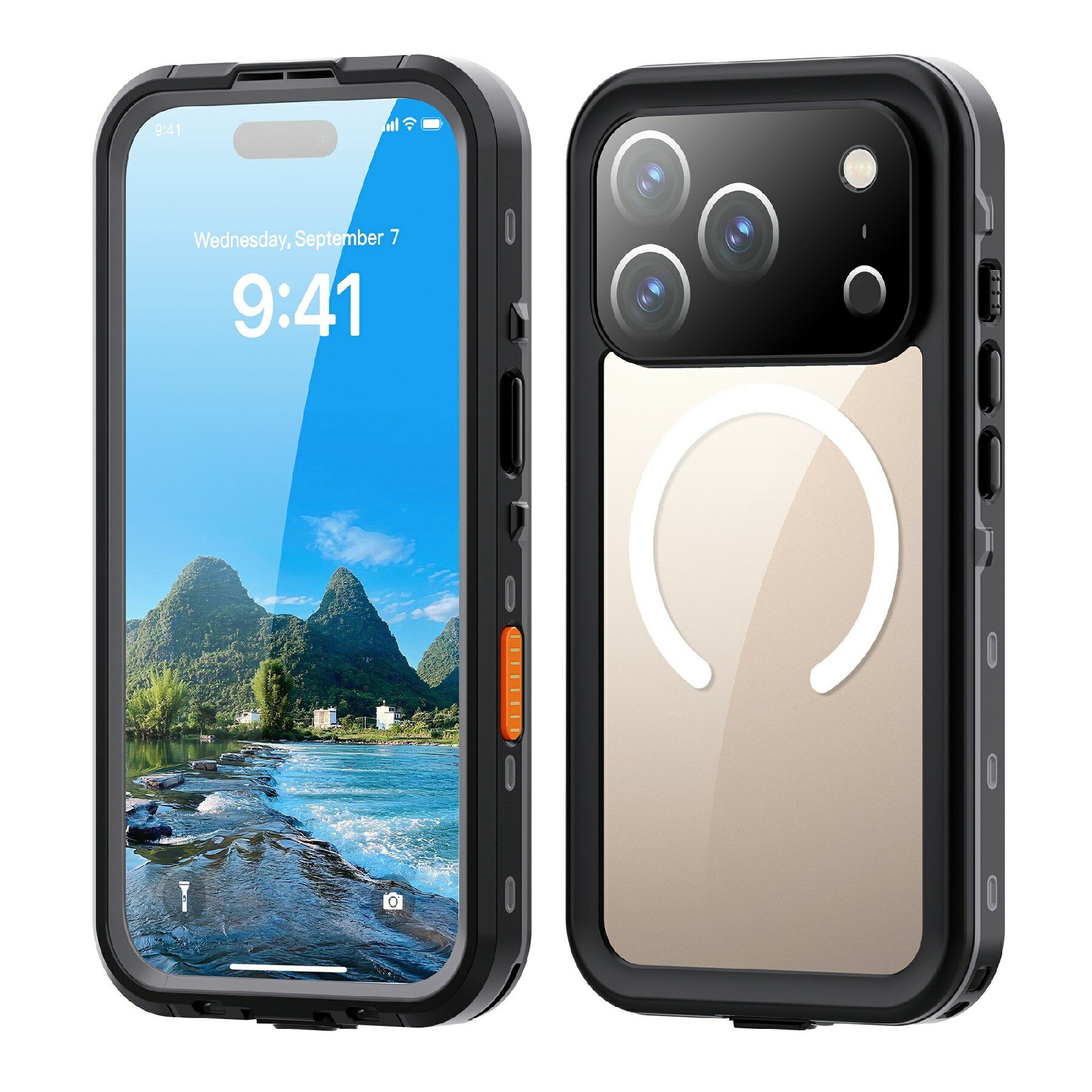 Funda Híbrida Impermeable iPhone 17 Pro transparente