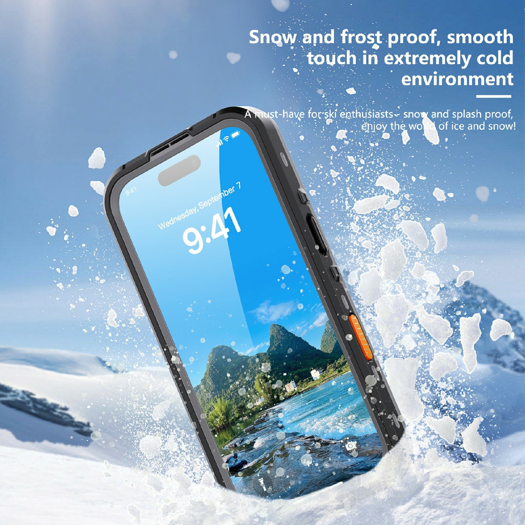 Funda Híbrida Impermeable iPhone 17 Pro transparente