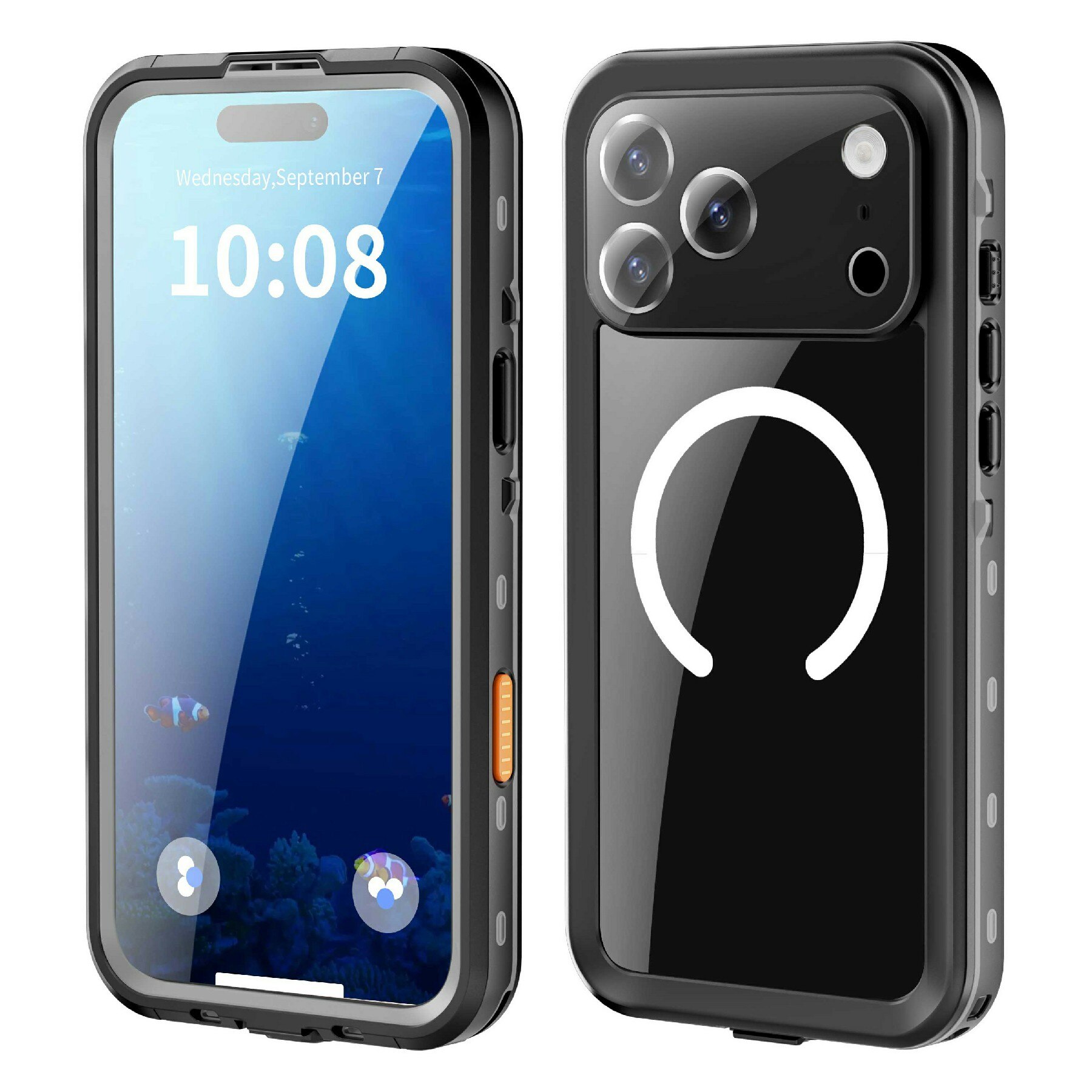 Funda Híbrida Impermeable iPhone 17 Pro Max transparente