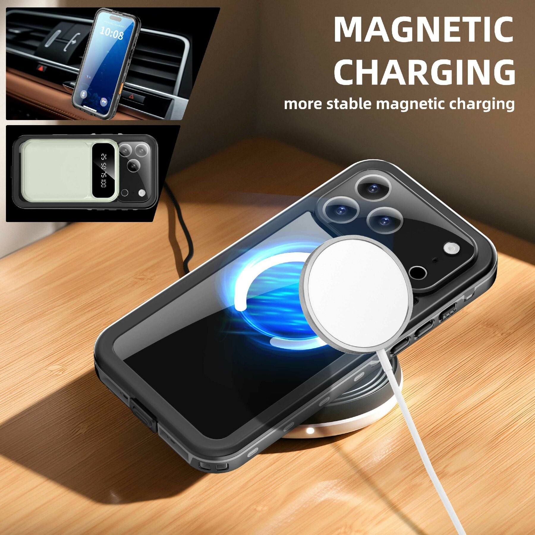 Funda Híbrida Impermeable iPhone 17 Pro Max transparente