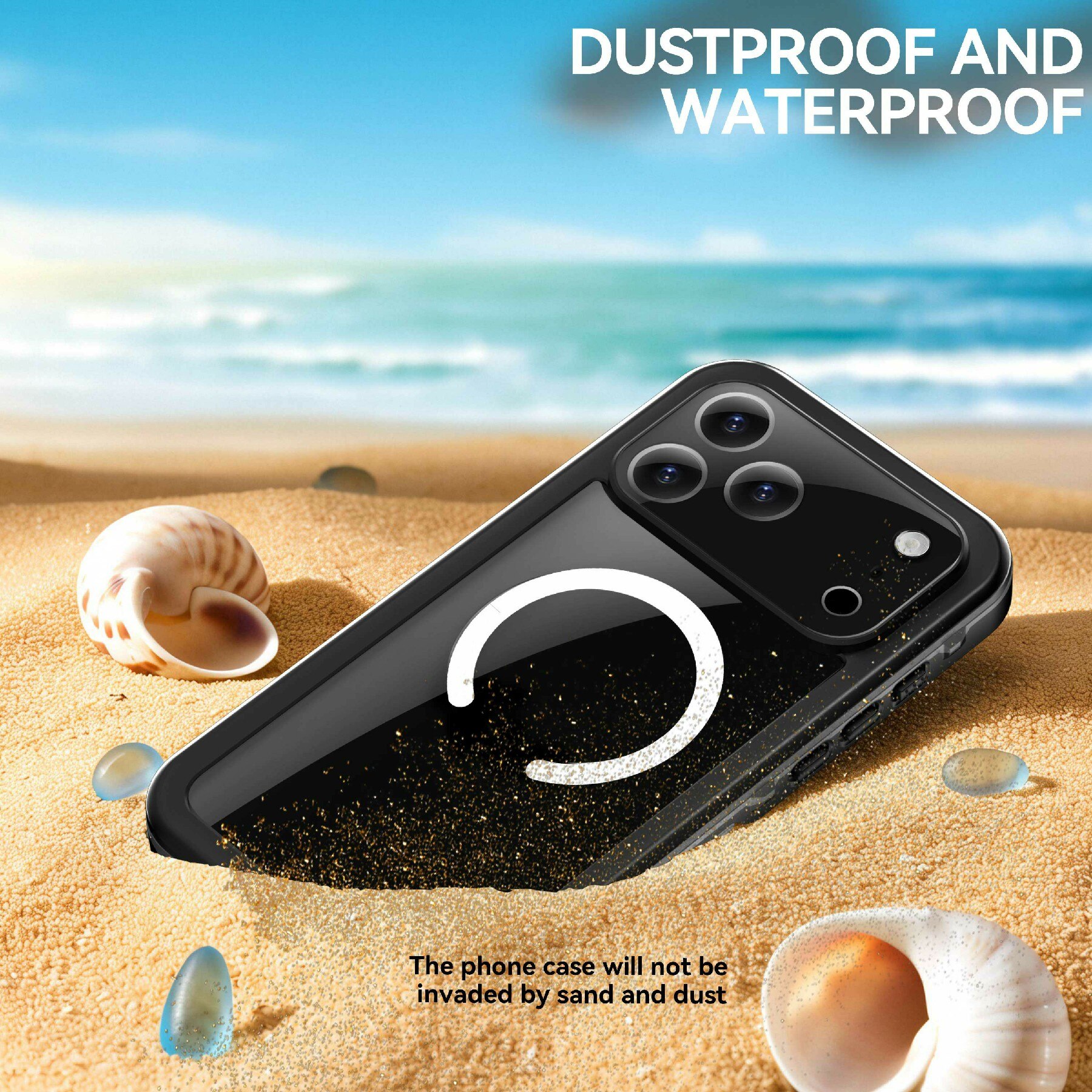 Funda Híbrida Impermeable iPhone 17 Pro Max transparente