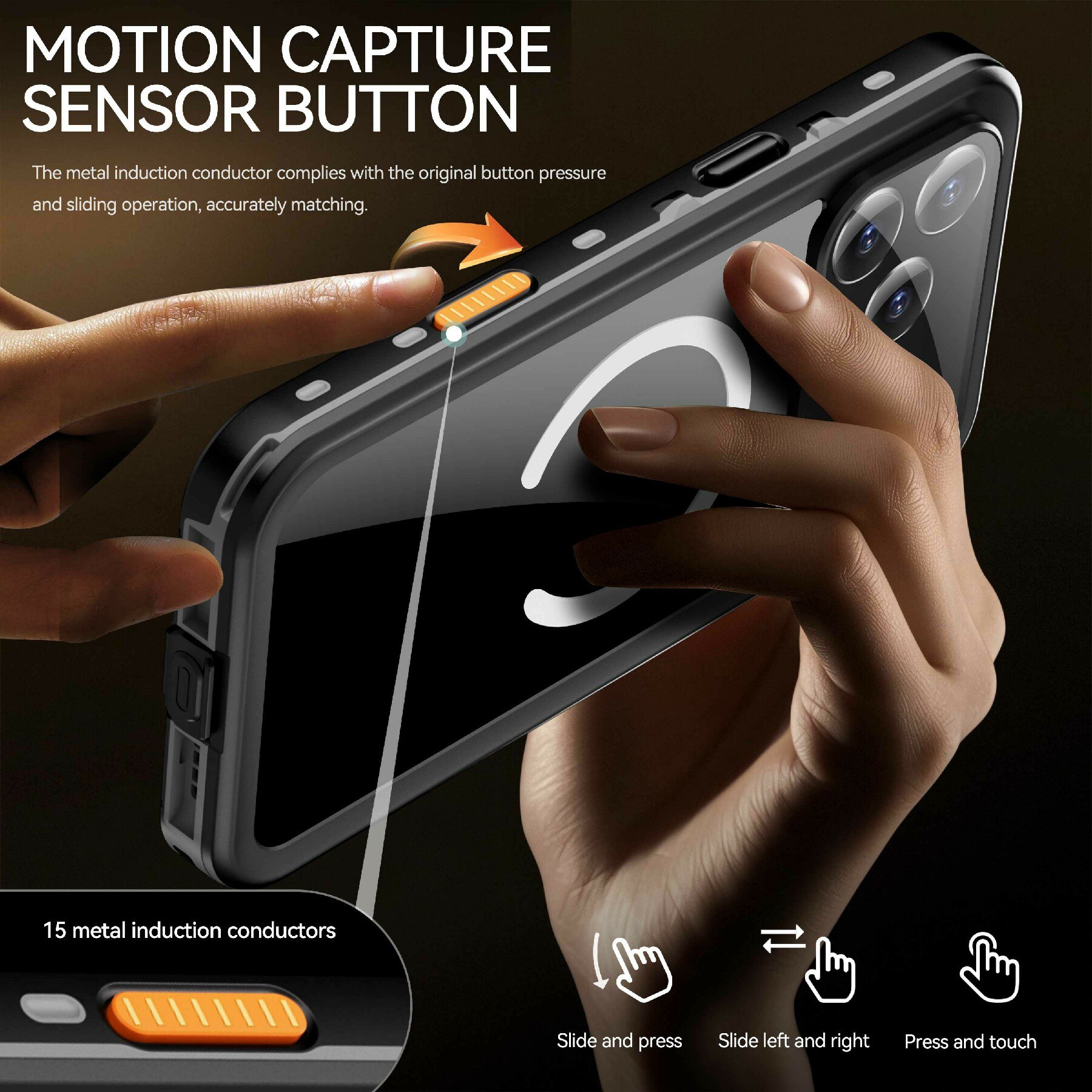 Funda Híbrida Impermeable iPhone 17 Pro Max transparente