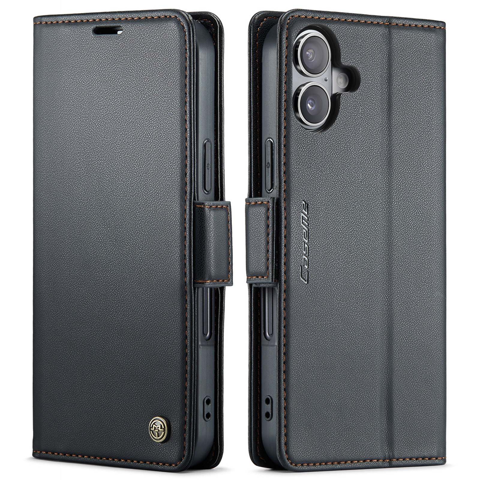 Funda delgada con solapa anti-RFID iPhone 17 Negro