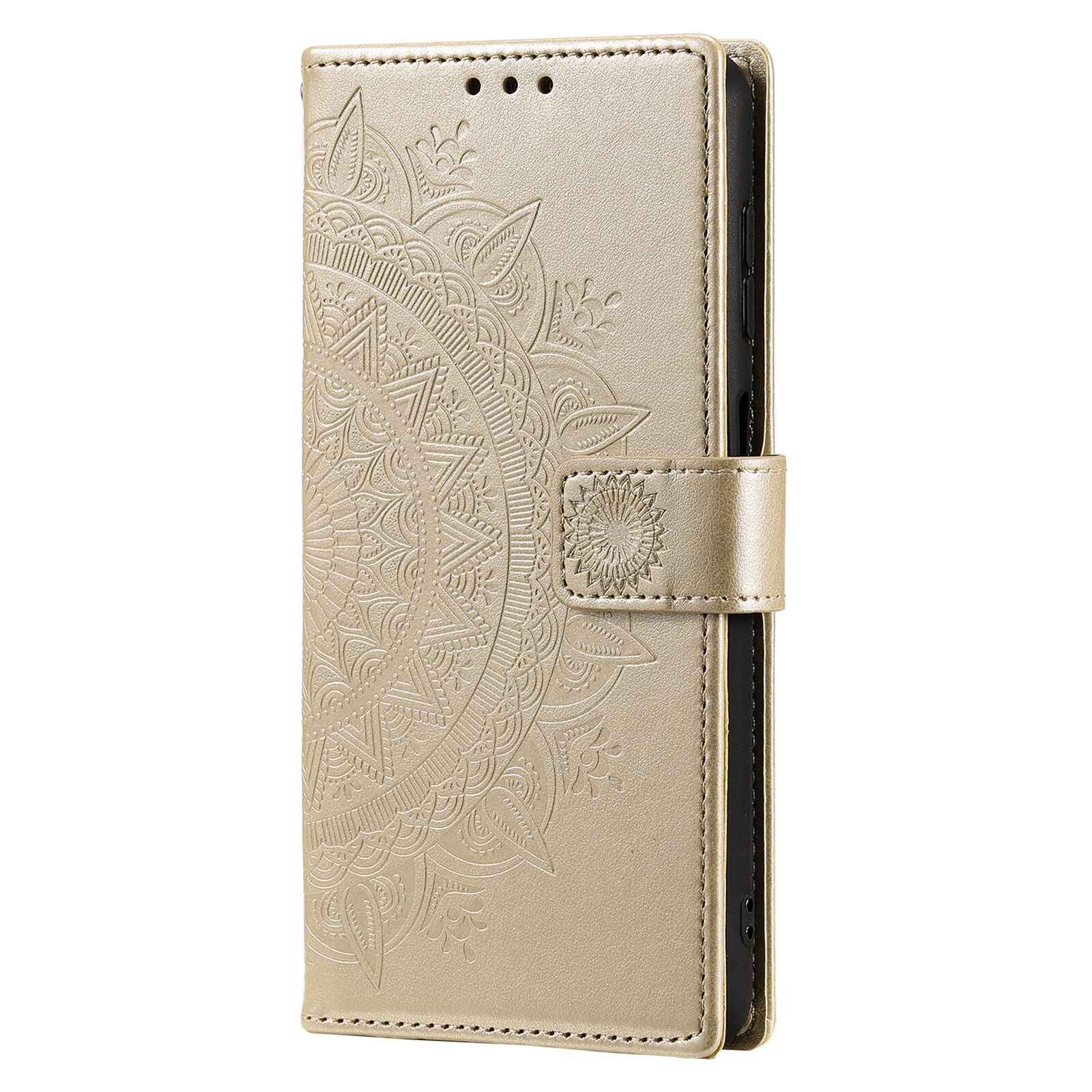 Funda de Cuero Mandala Xiaomi Redmi 15C Oro