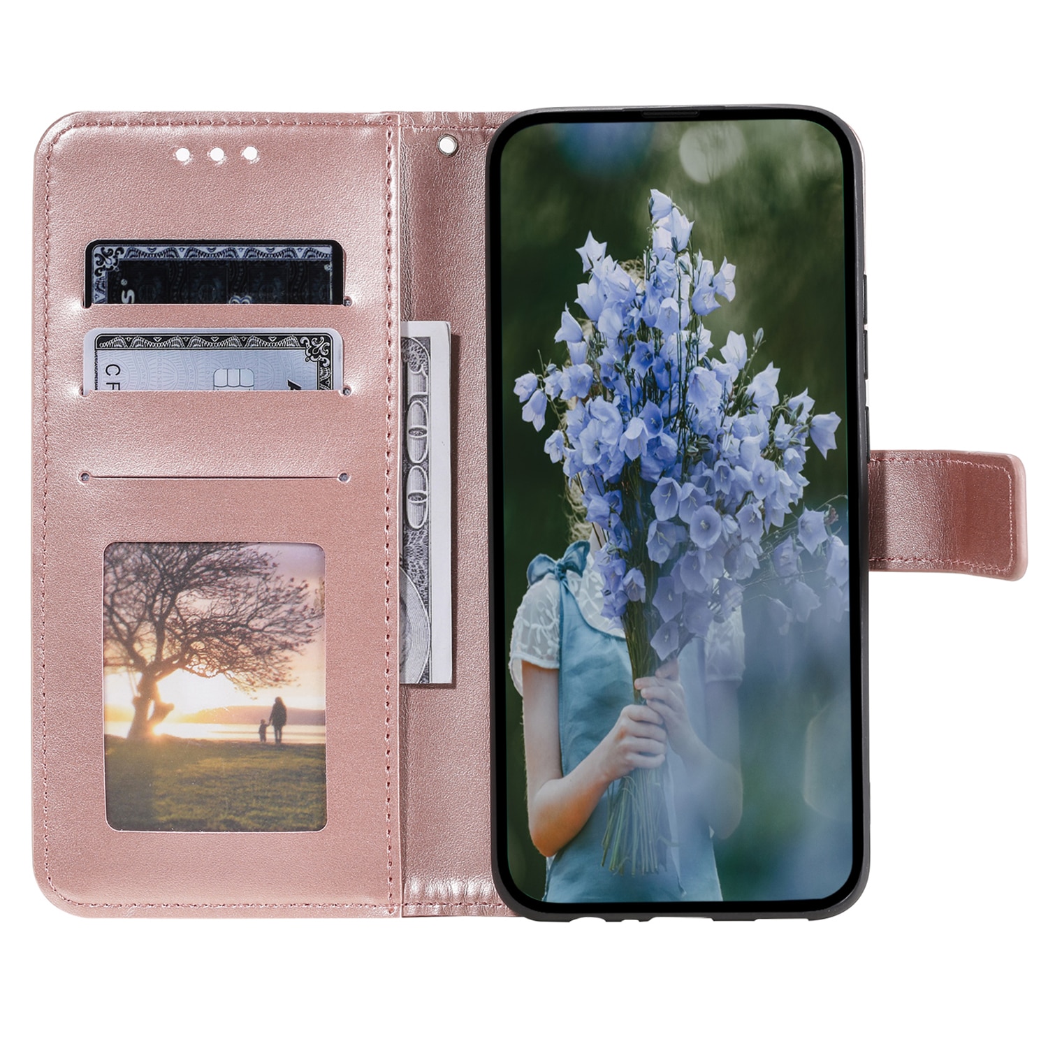 Funda de Cuero Mandala Xiaomi Redmi 15C Oro rosa