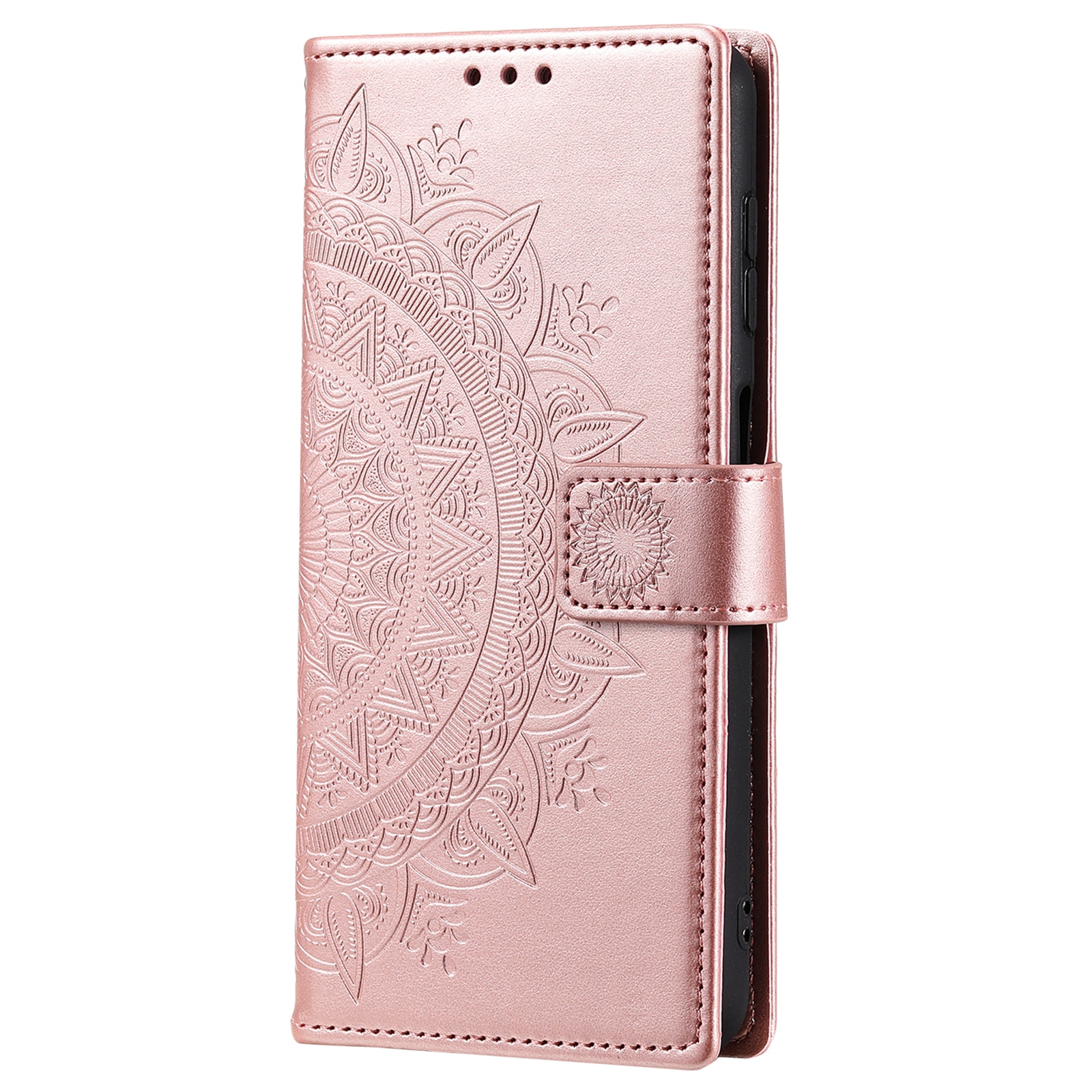 Funda de Cuero Mandala Xiaomi Redmi 15C Oro rosa