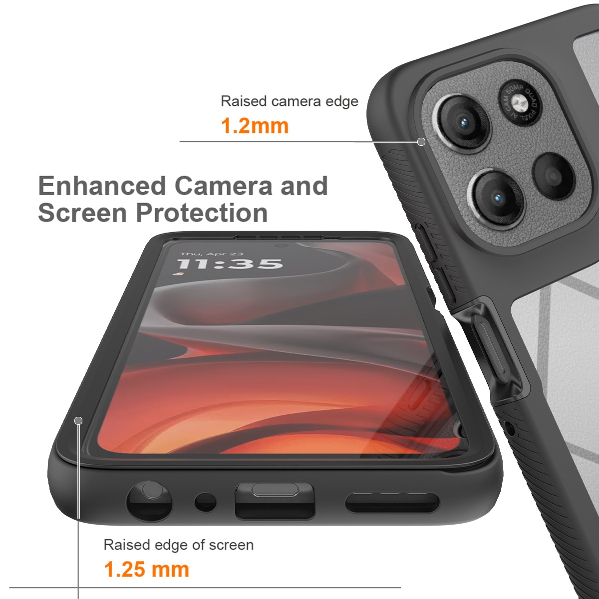 Funda Full Protection Motorola Moto G86 Negro