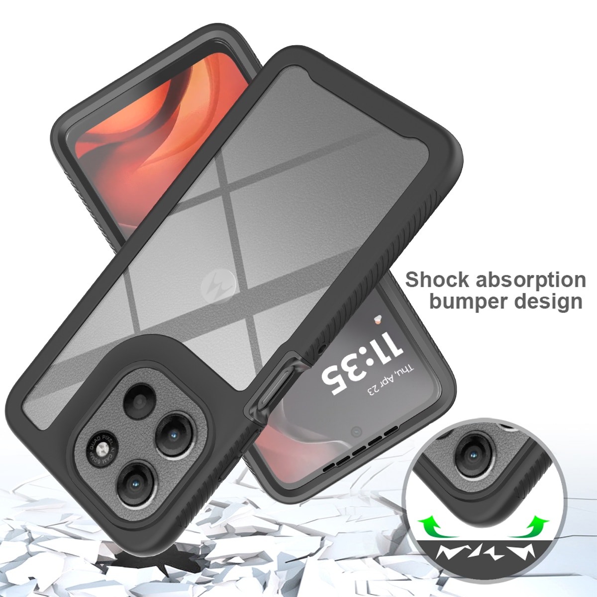 Funda Full Protection Motorola Moto G86 Negro