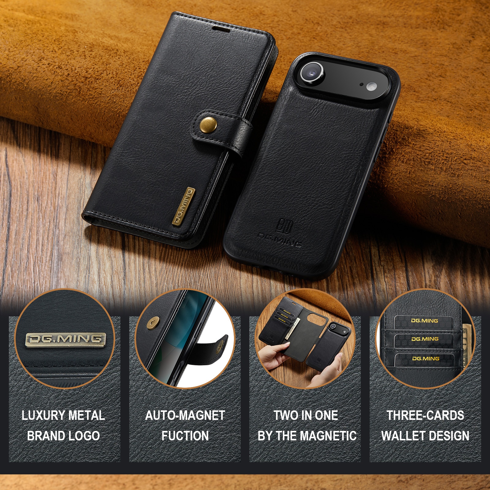 Cartera Magnet Wallet iPhone 17 Air Black