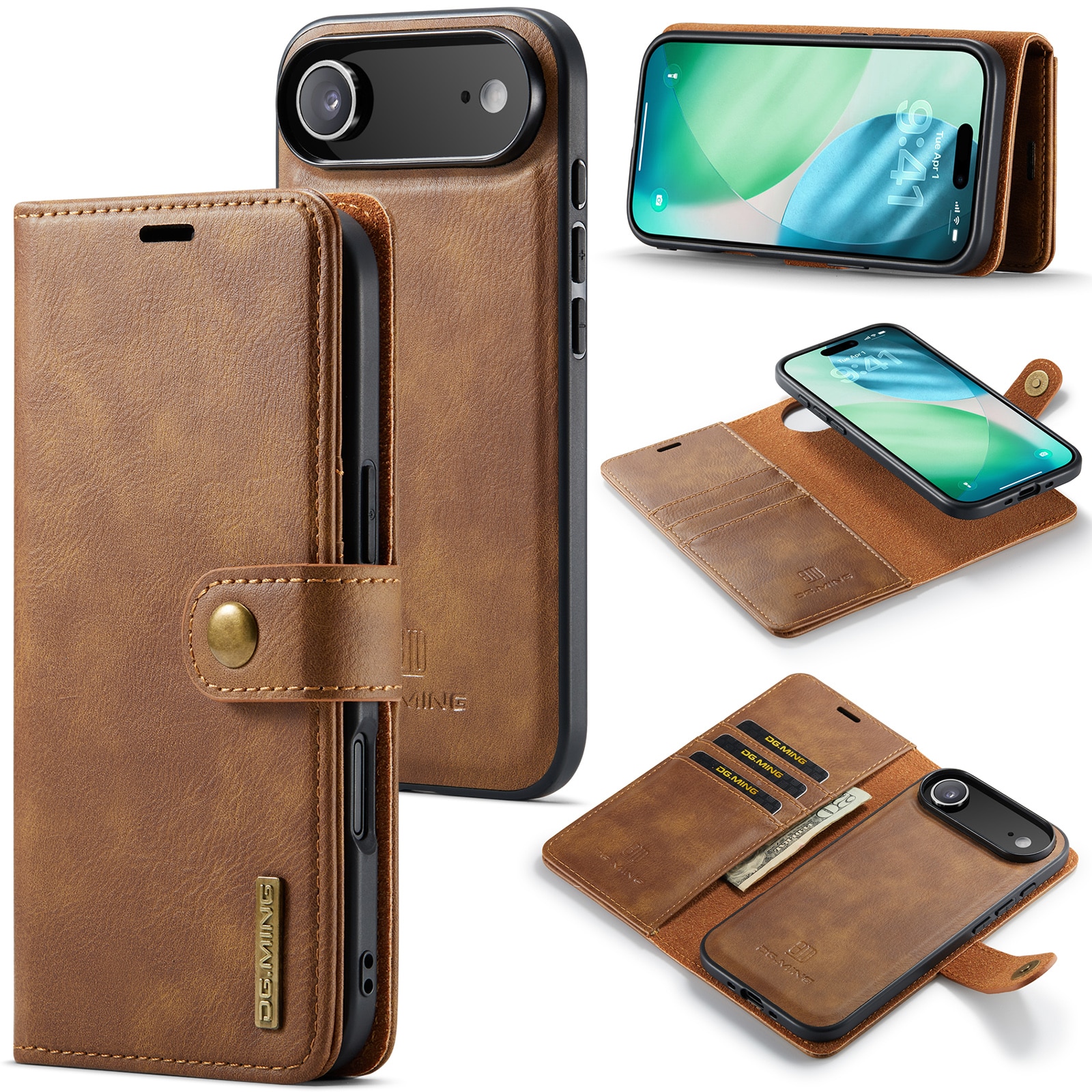 Cartera Magnet Wallet iPhone 17 Air Cognac
