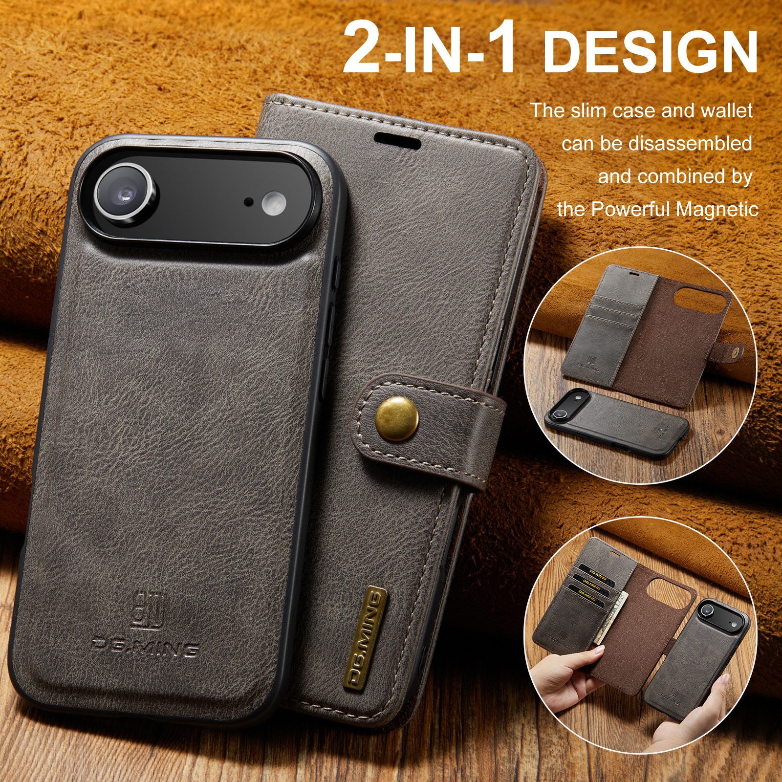 Cartera Magnet Wallet iPhone 17 Air Brown