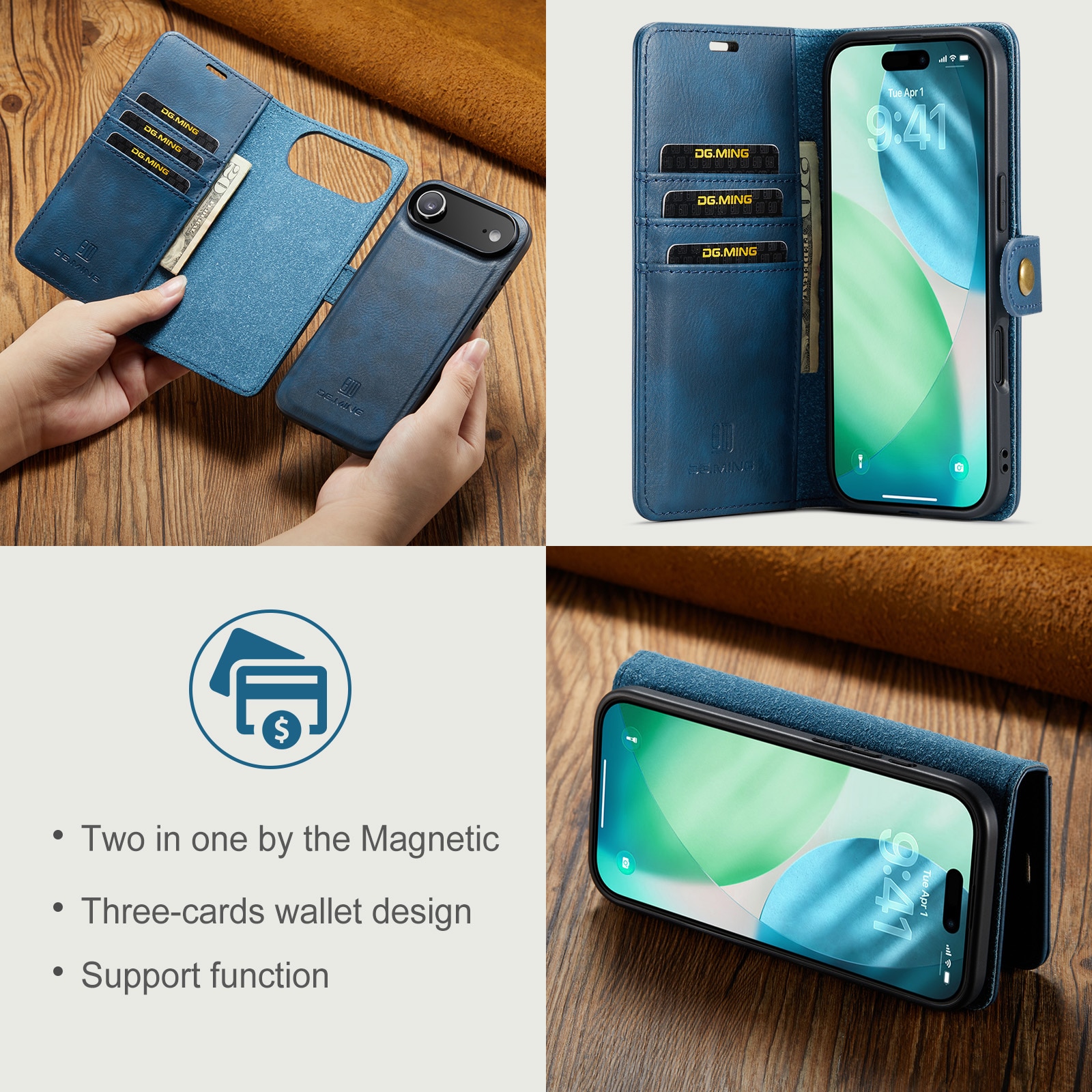 Cartera Magnet Wallet iPhone 17 Air Blue