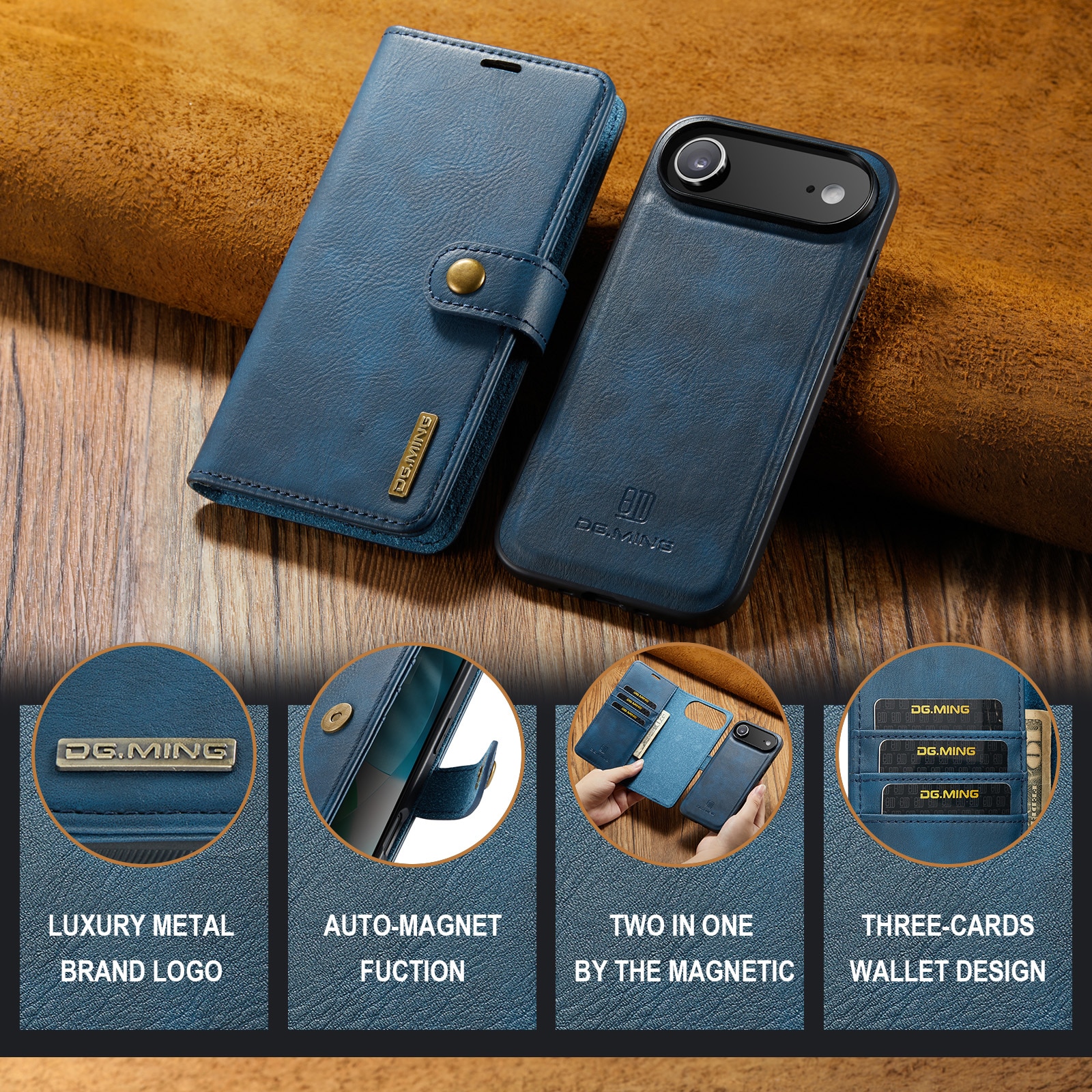 Cartera Magnet Wallet iPhone 17 Air Blue