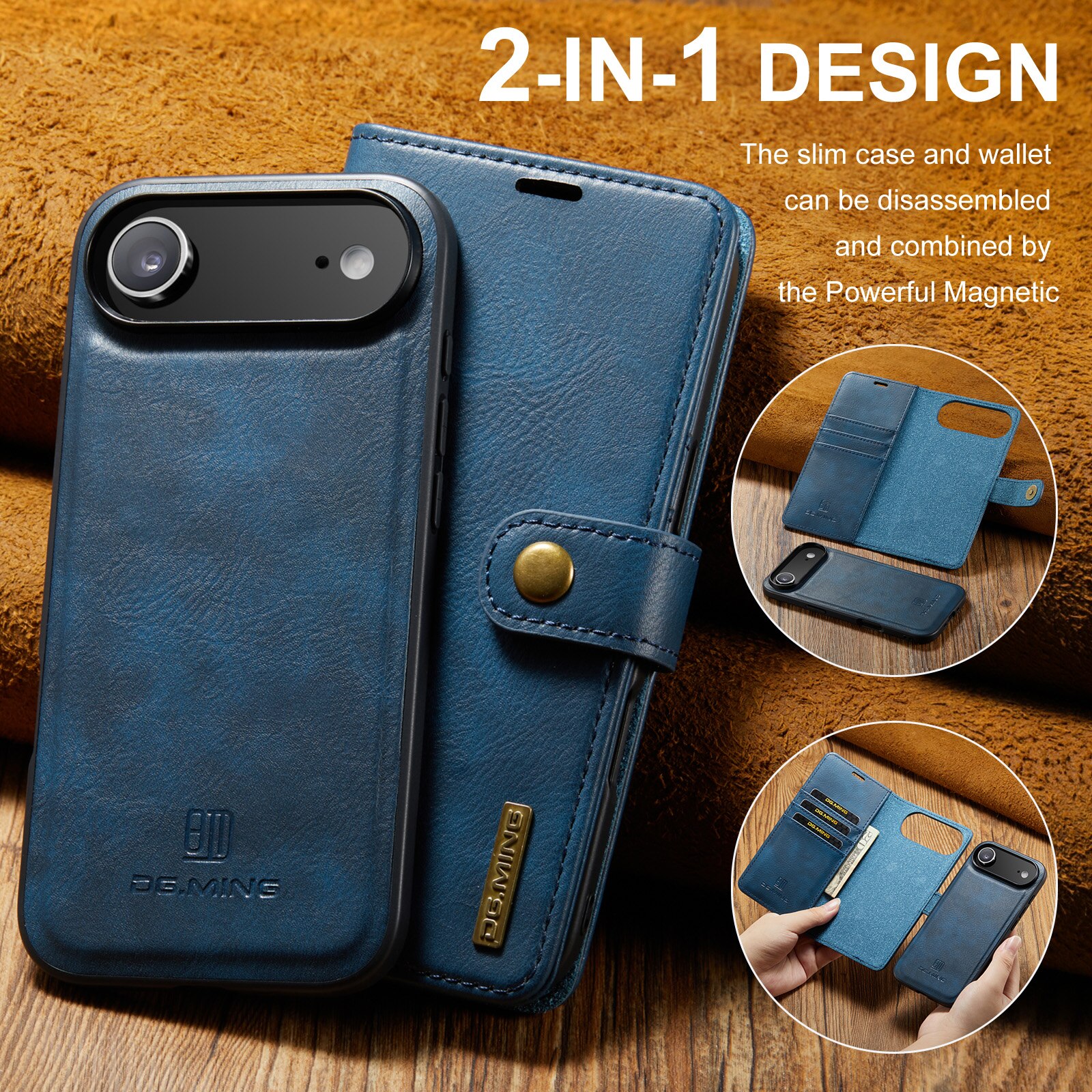 Cartera Magnet Wallet iPhone 17 Air Blue