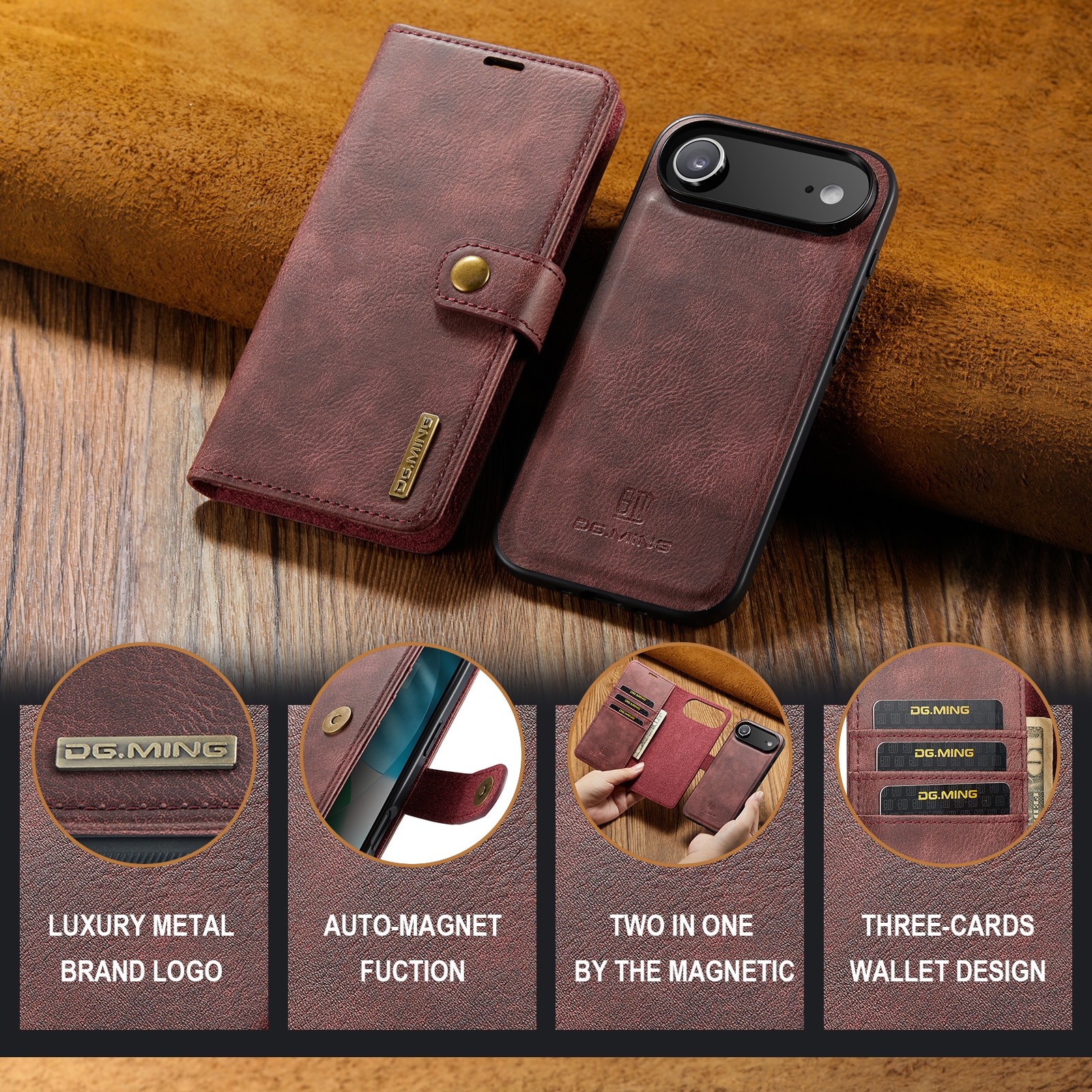 Cartera Magnet Wallet iPhone 17 Air Red