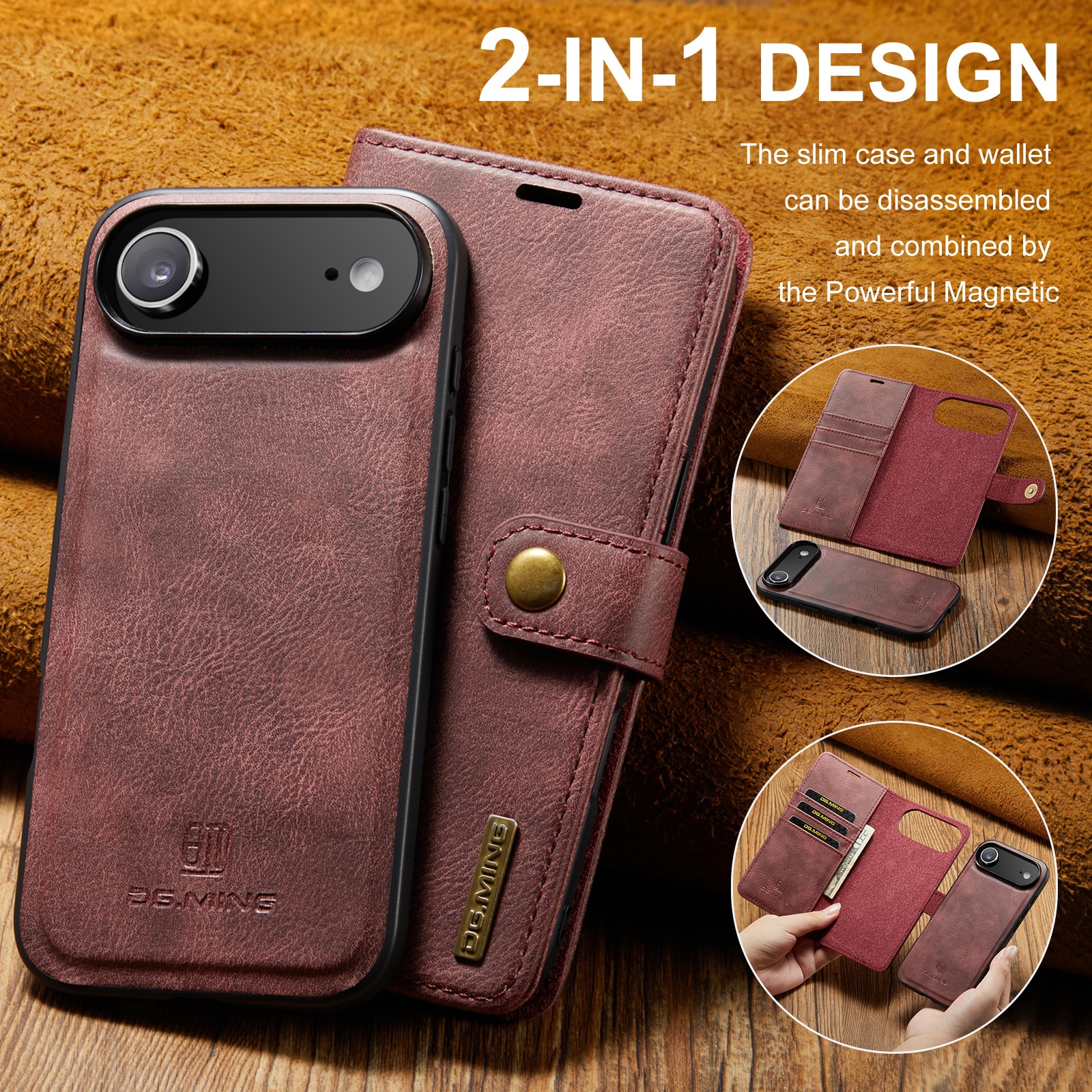 Cartera Magnet Wallet iPhone 17 Air Red
