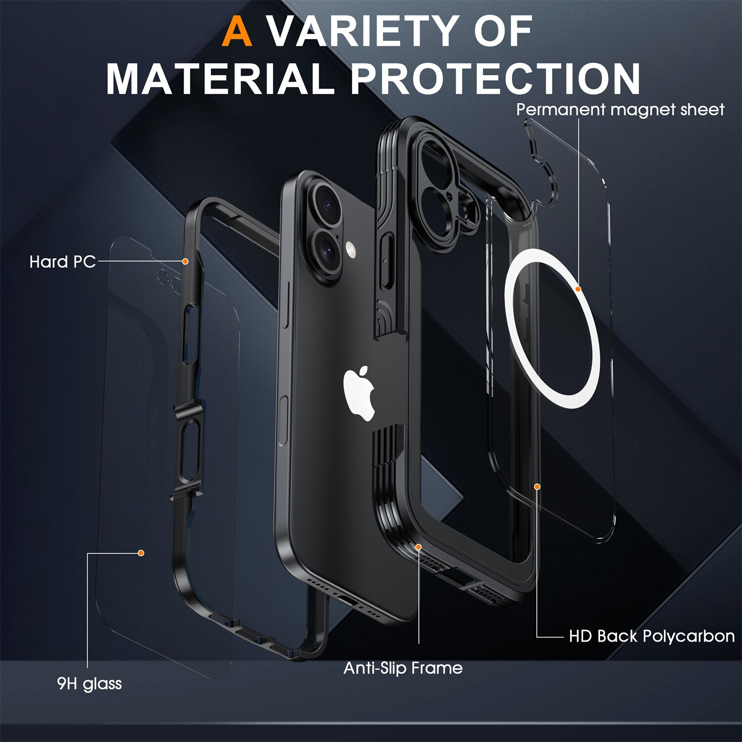 Premium Funda Full Protection iPhone 17 Black
