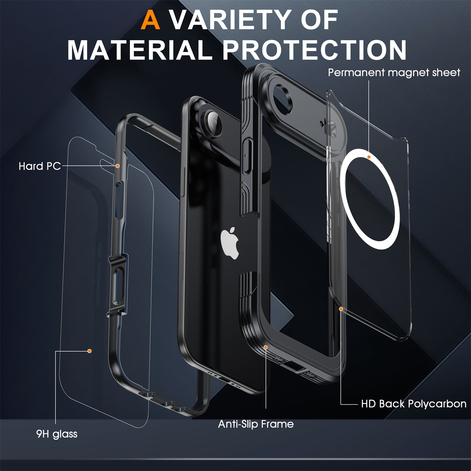 Premium Funda Full Protection iPhone 17 Air Black