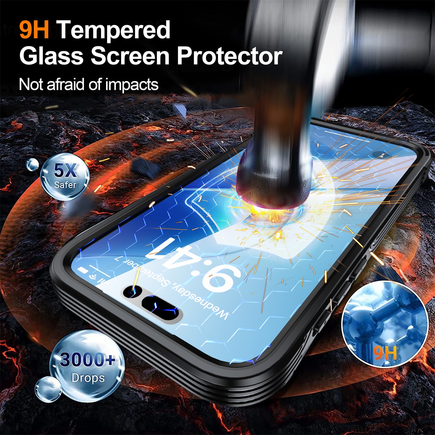 Premium Funda Full Protection iPhone 17 Pro Black