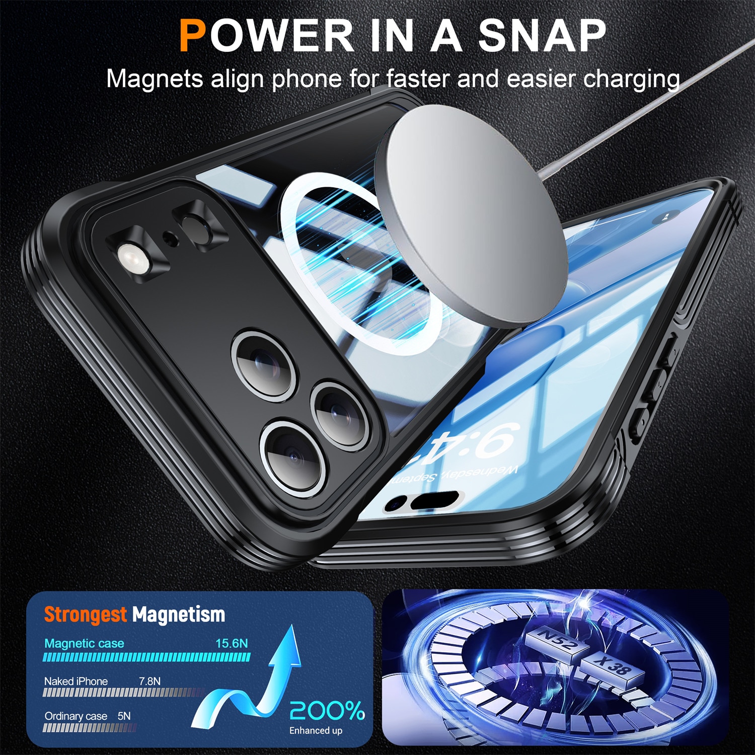 Premium Funda Full Protection iPhone 17 Pro Black
