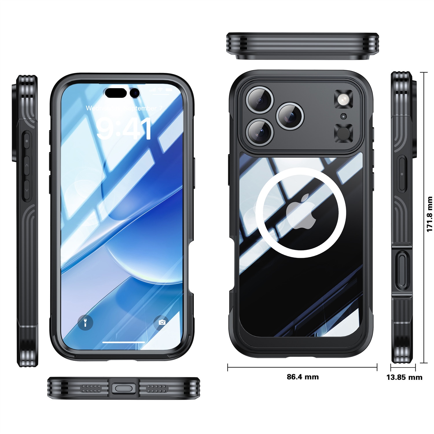 Premium Funda Full Protection iPhone 17 Pro Max Black