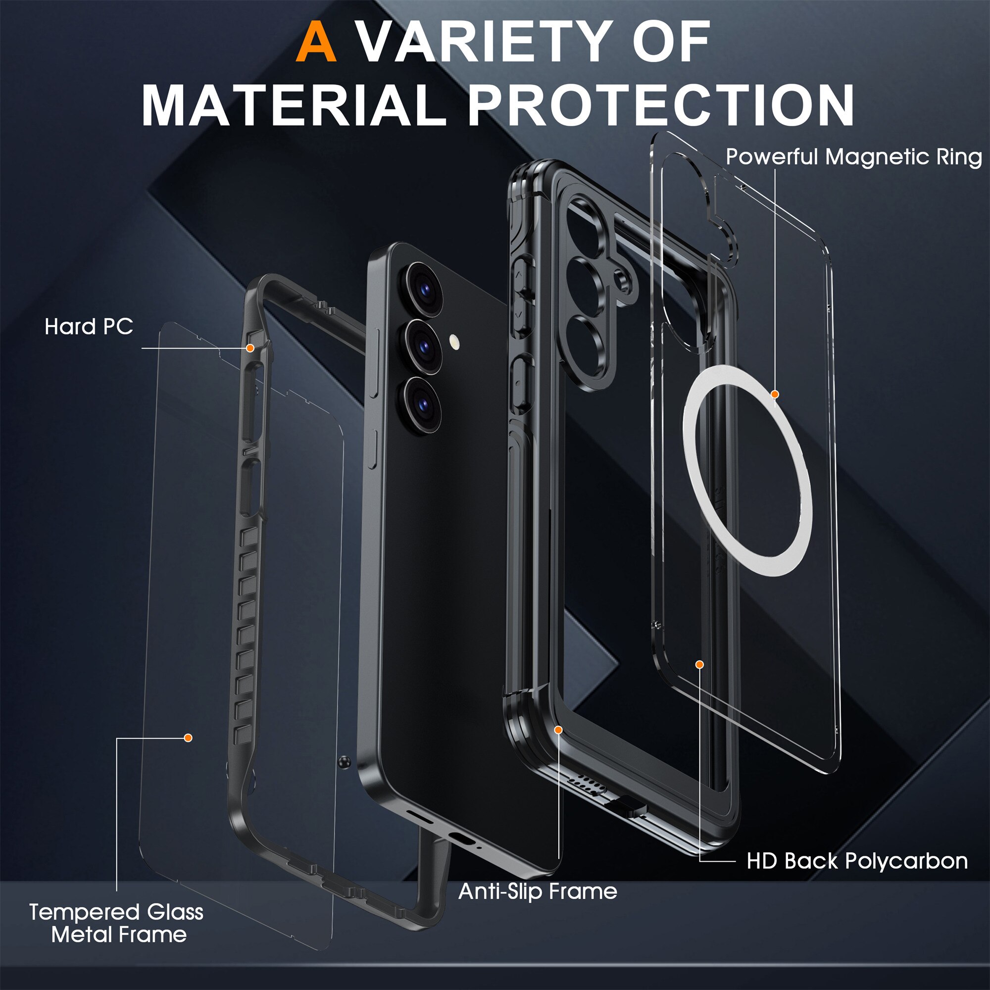 Premium Funda Full Protection Samsung Galaxy S25 FE Black