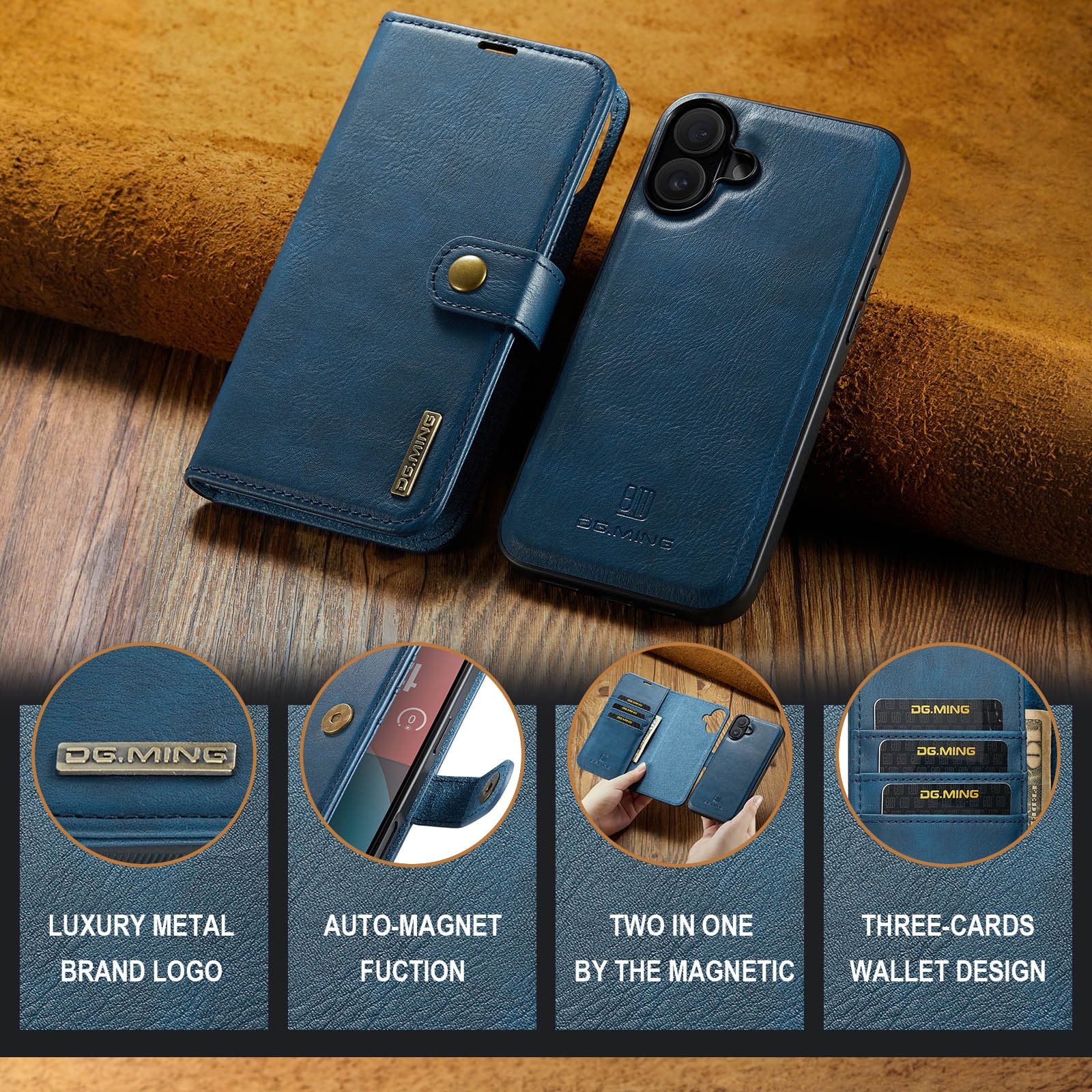 Cartera Magnet Wallet iPhone 17 Blue
