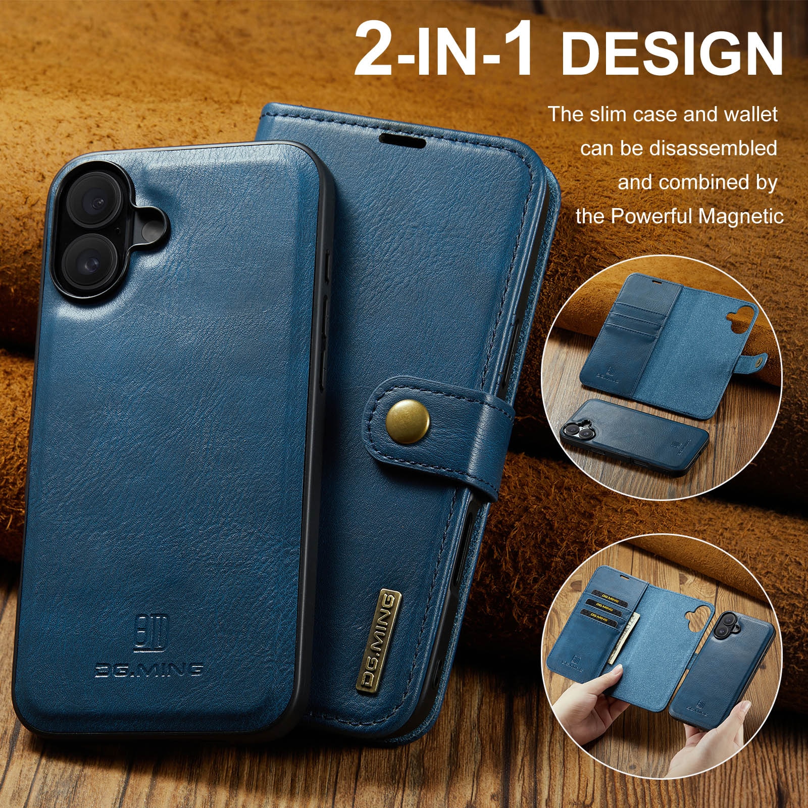 Cartera Magnet Wallet iPhone 17 Blue