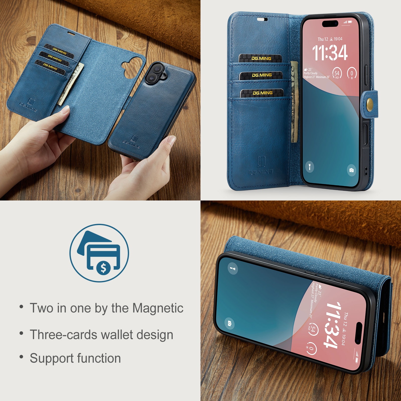 Cartera Magnet Wallet iPhone 17 Blue