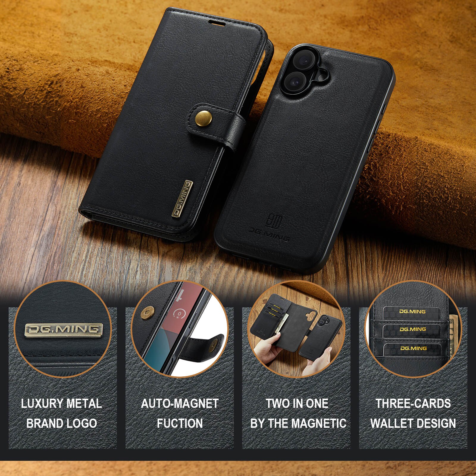 Cartera Magnet Wallet iPhone 17 Black