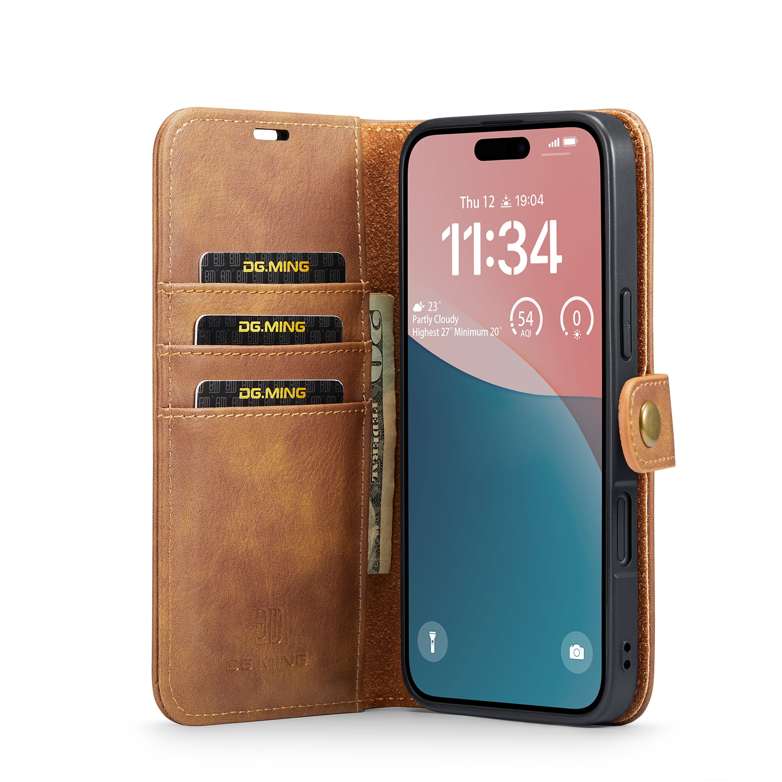 Cartera Magnet Wallet iPhone 17 Cognac
