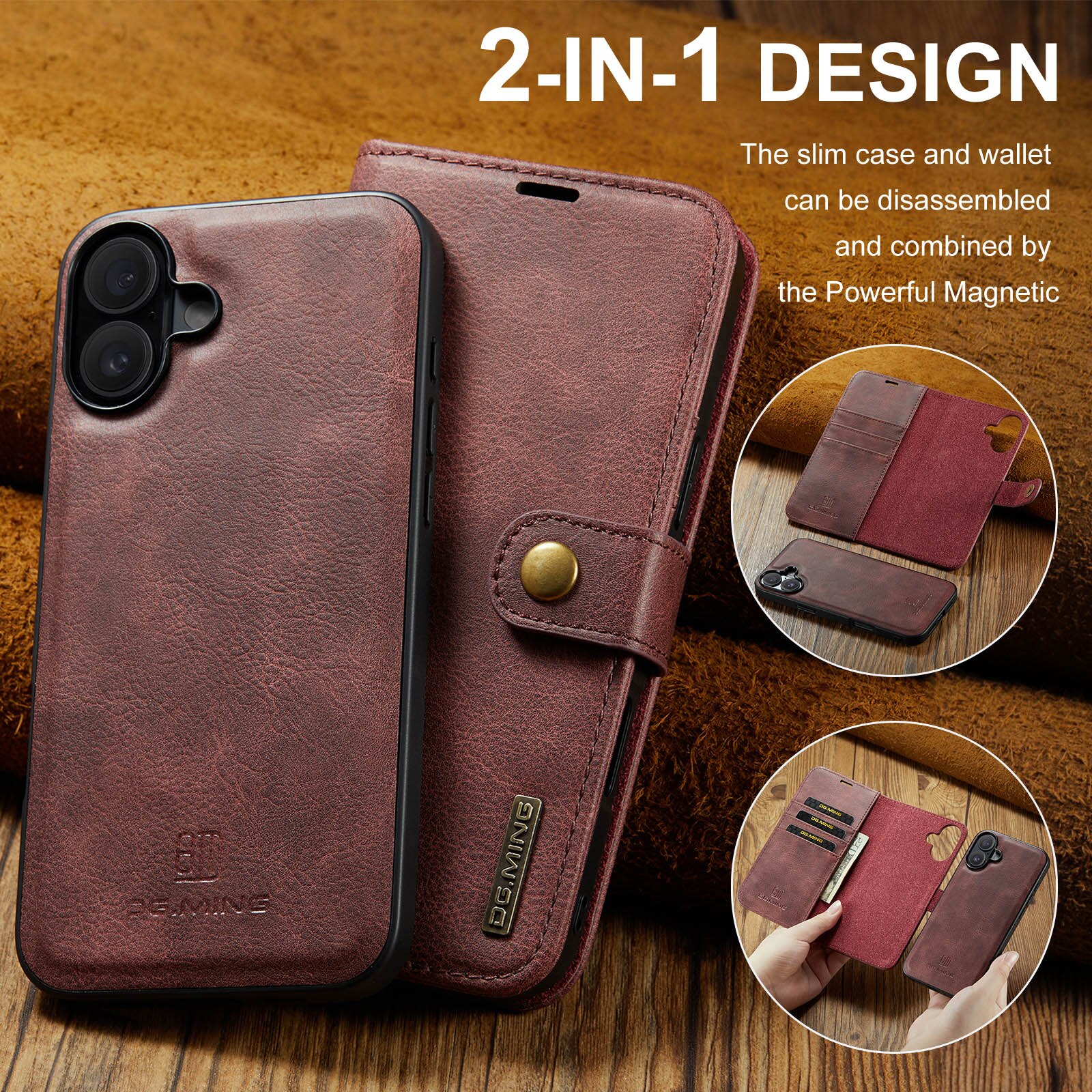 Cartera Magnet Wallet iPhone 17 Red