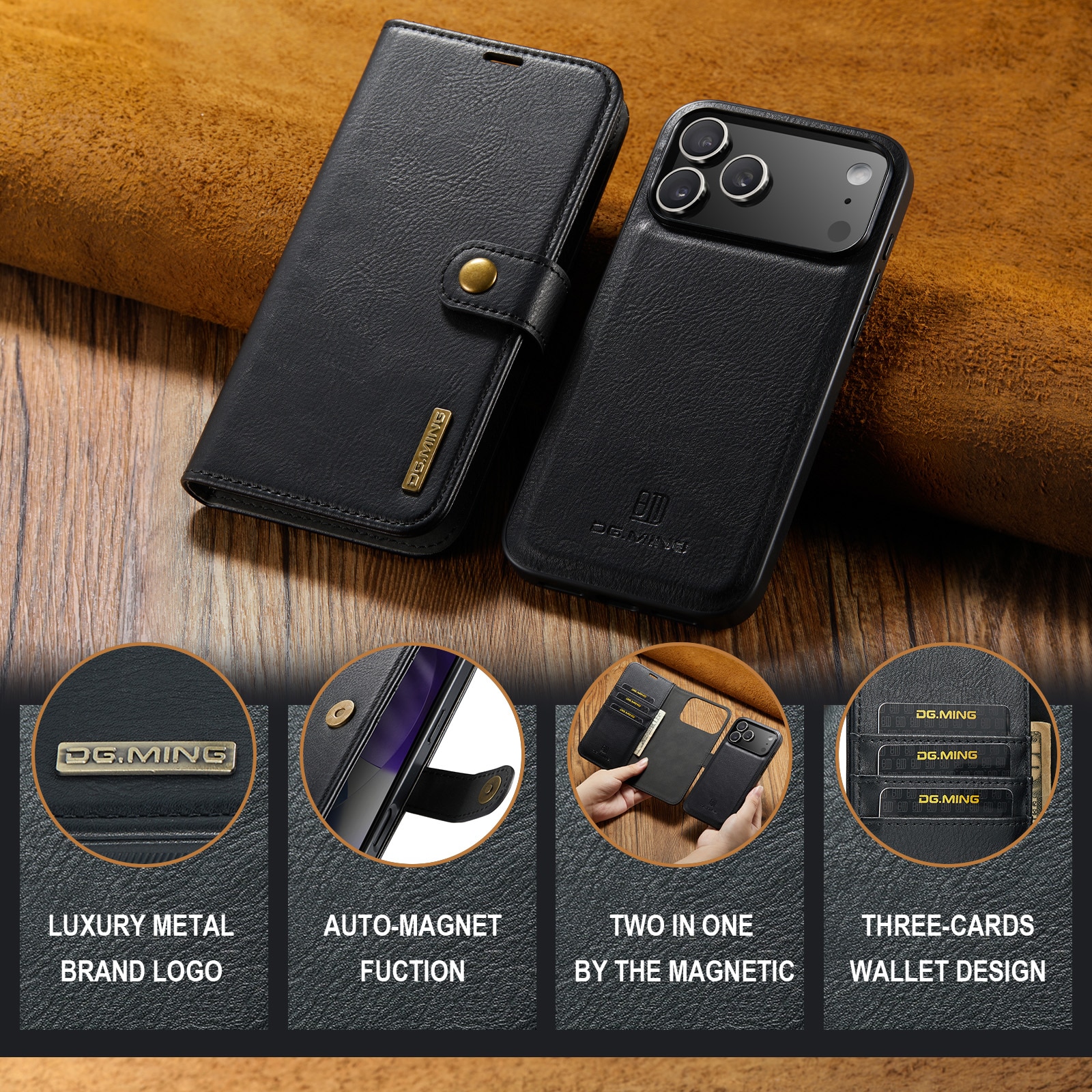Cartera Magnet Wallet iPhone 17 Pro Black