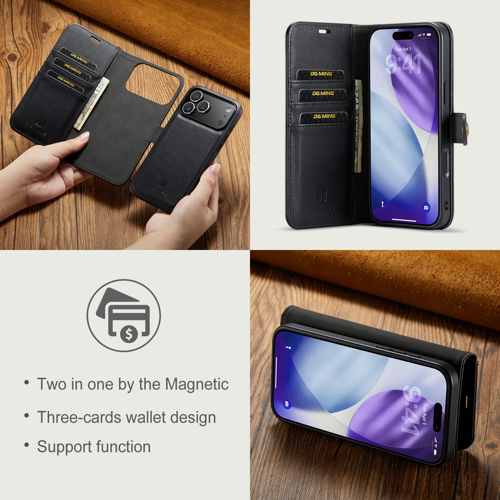 Cartera Magnet Wallet iPhone 17 Pro Black