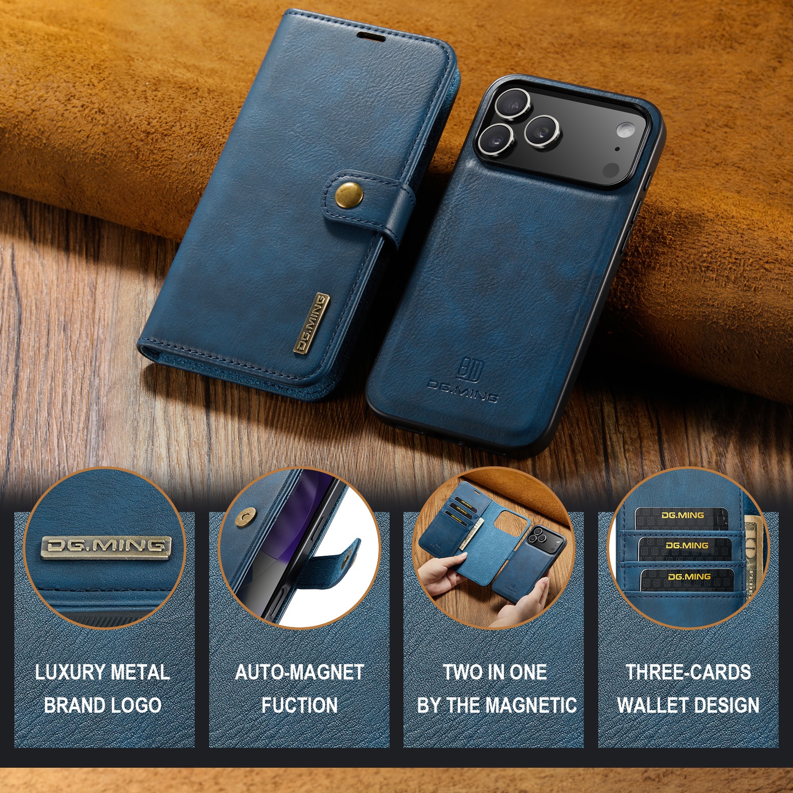 Cartera Magnet Wallet iPhone 17 Pro Blue
