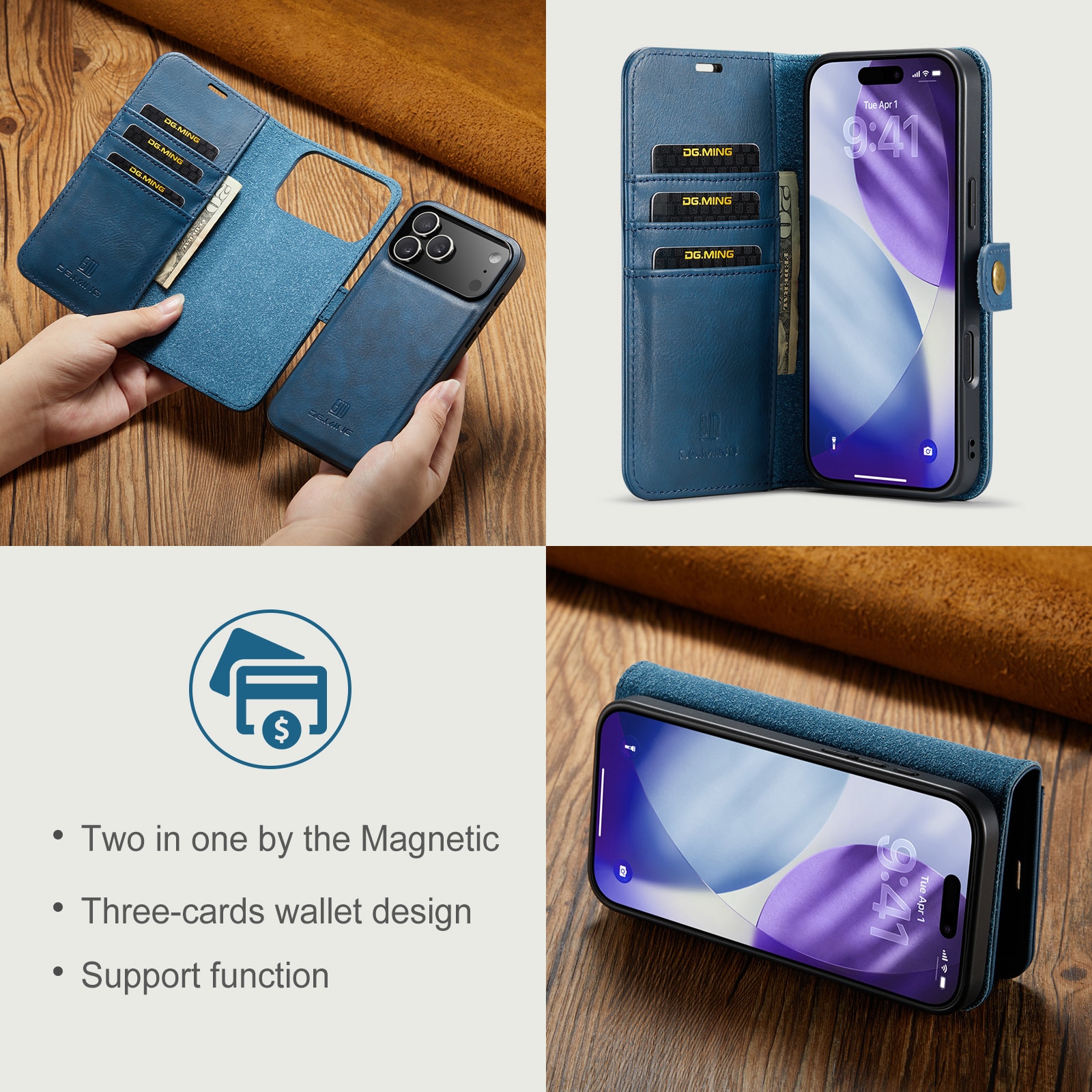 Cartera Magnet Wallet iPhone 17 Pro Blue