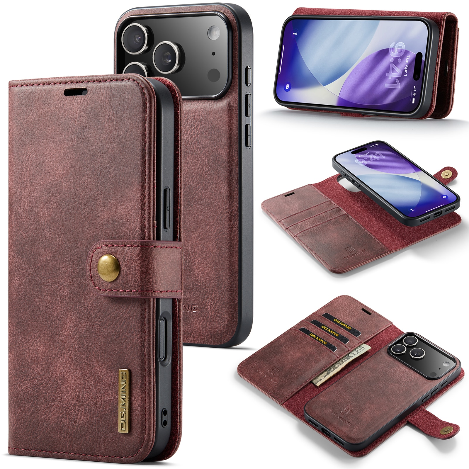 Cartera Magnet Wallet iPhone 17 Pro Max Red