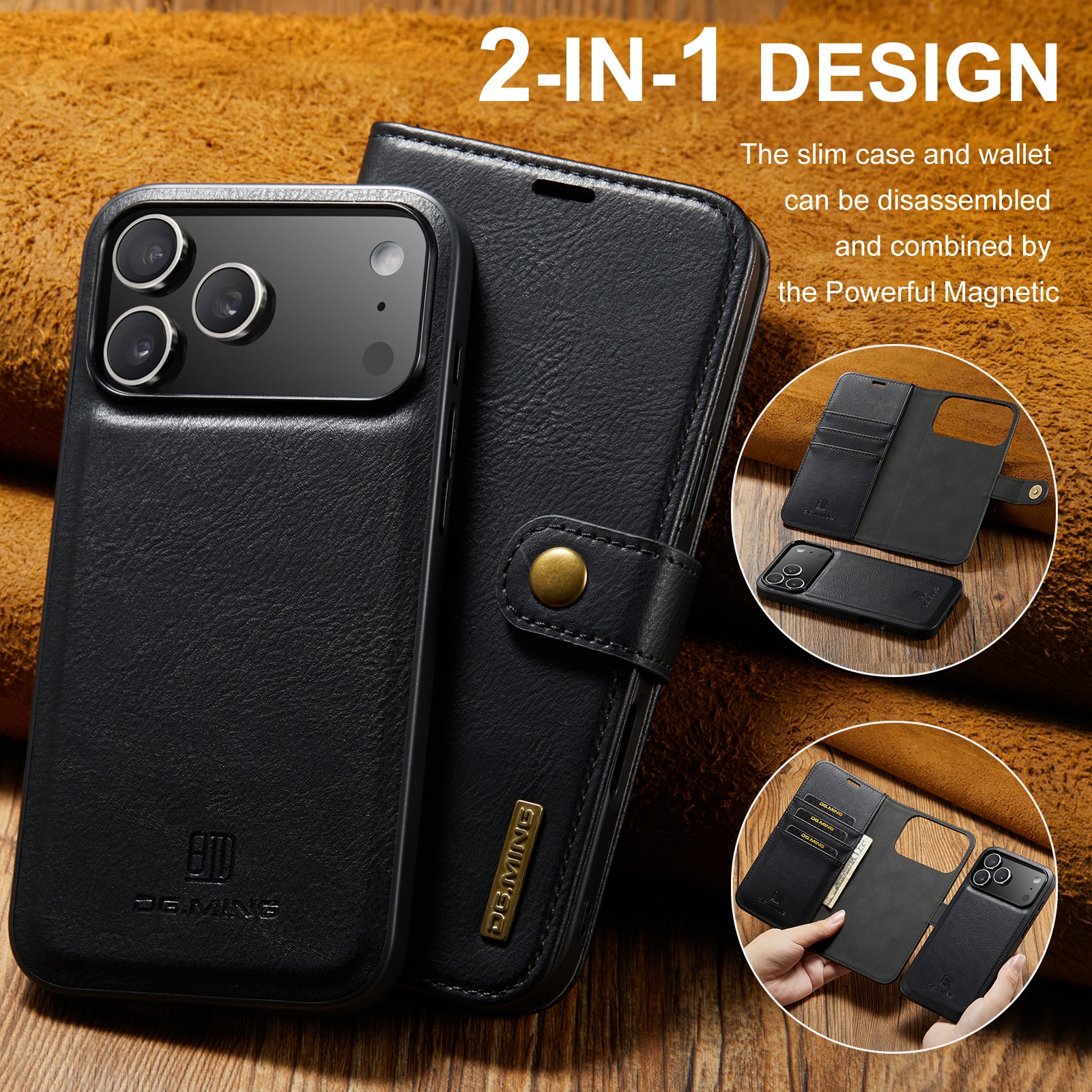 Cartera Magnet Wallet iPhone 17 Pro Max Black