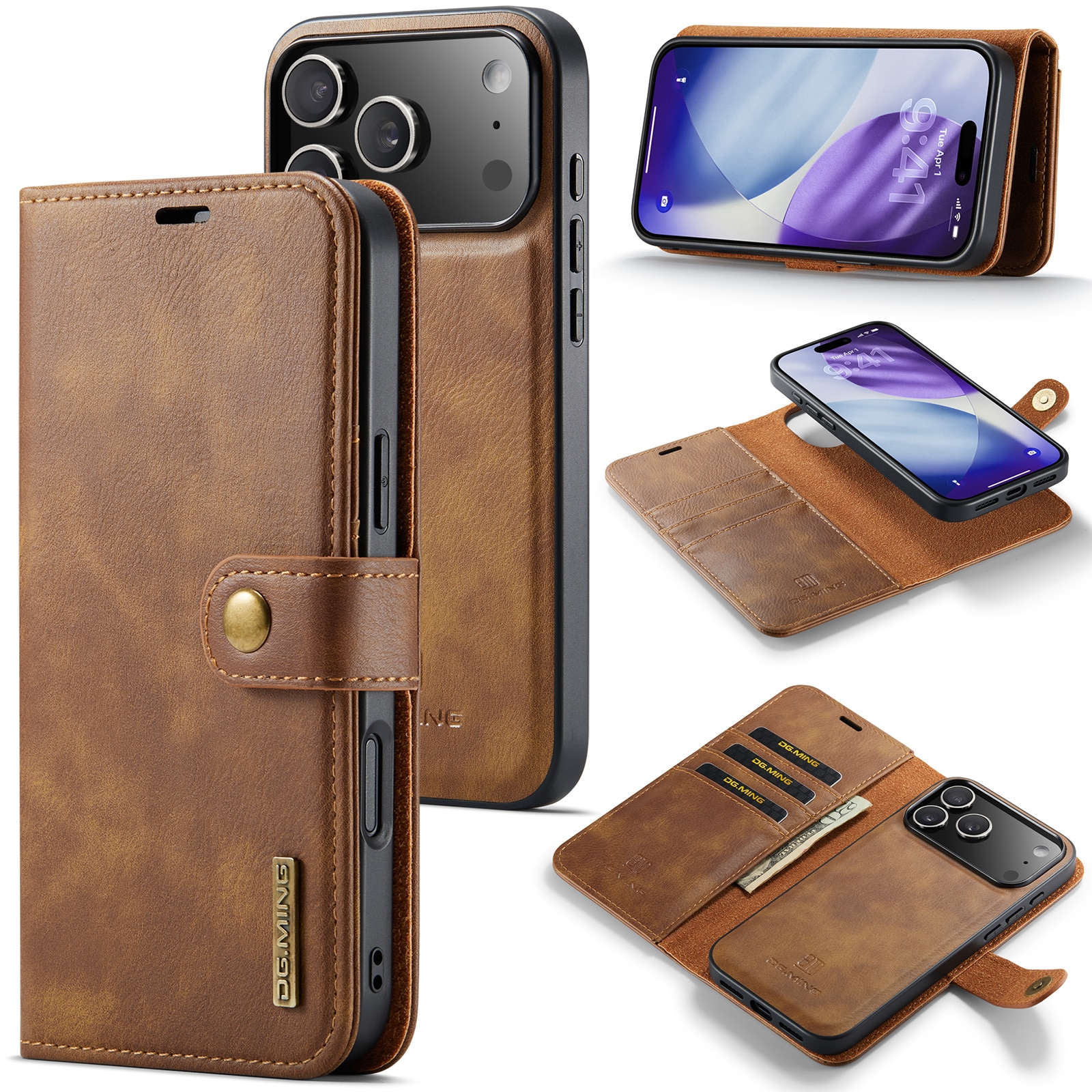 Cartera Magnet Wallet iPhone 17 Pro Max Cognac