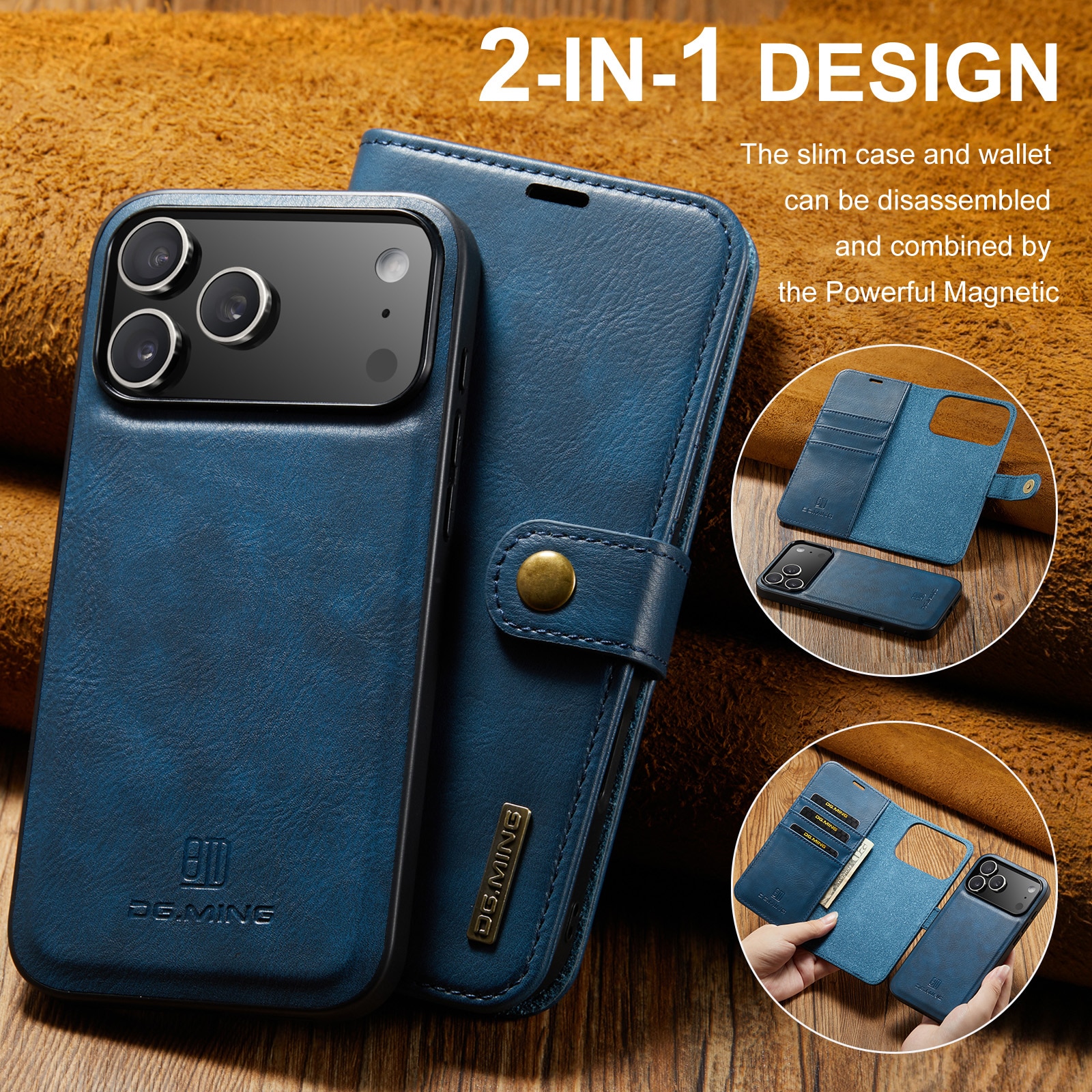 Cartera Magnet Wallet iPhone 17 Pro Max Blue
