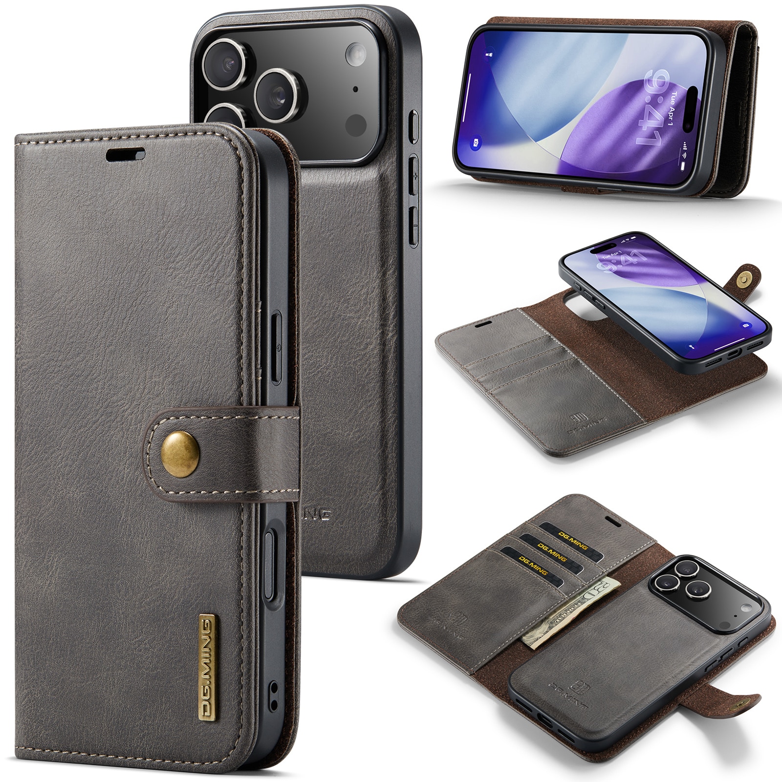 Cartera Magnet Wallet iPhone 17 Pro Max Brown