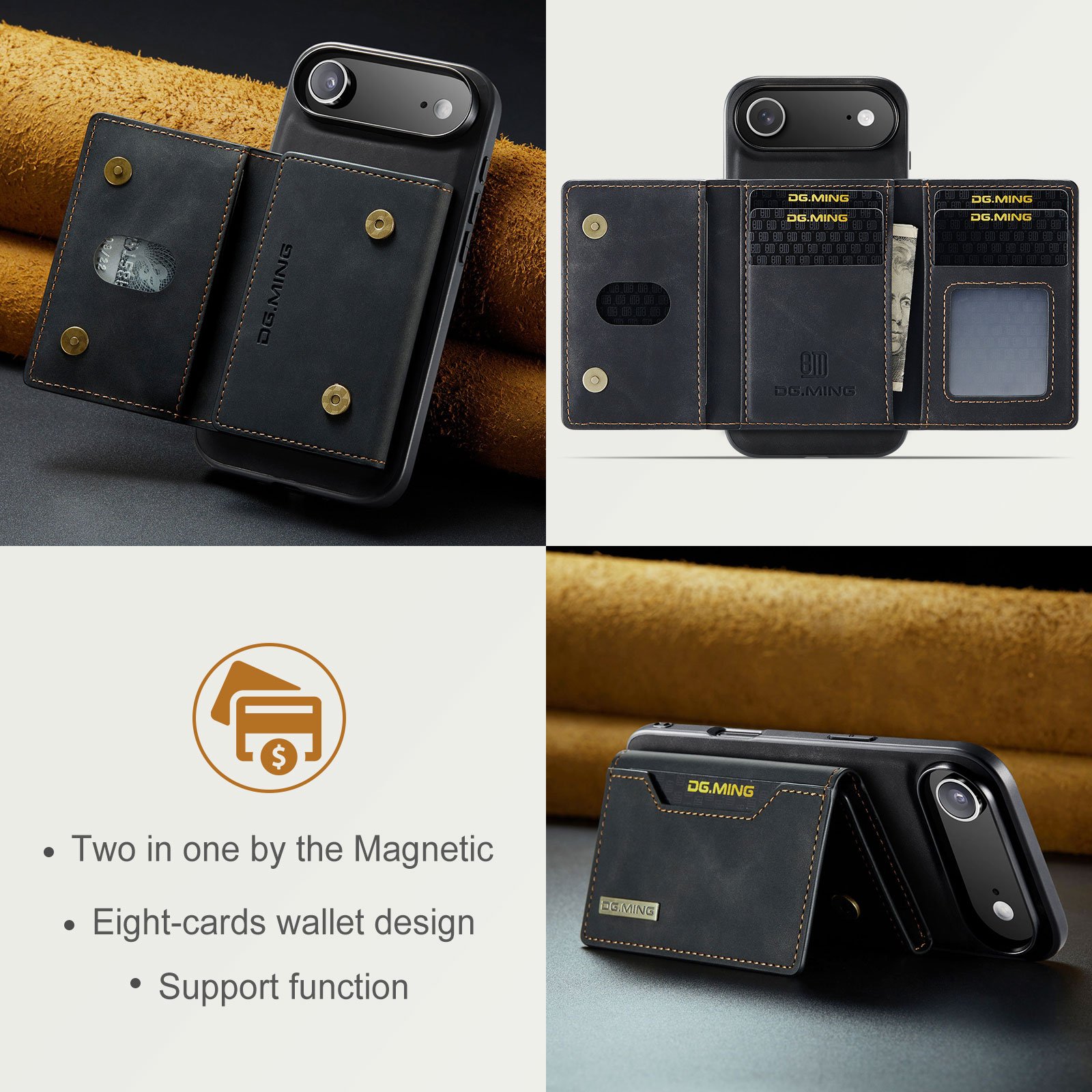 Funda Magnetic Card Slot iPhone 17 Air Negro