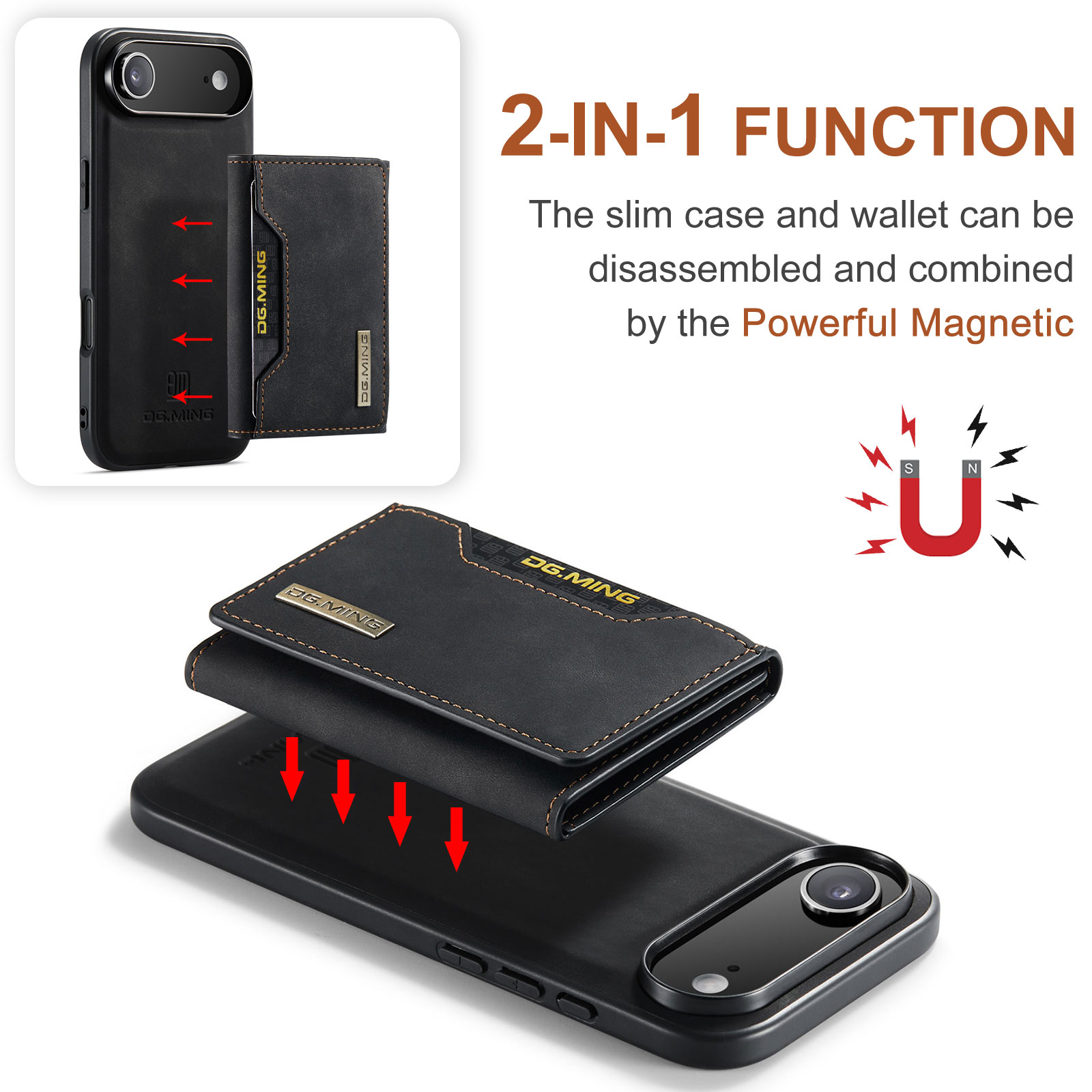 Funda Magnetic Card Slot iPhone 17 Air Negro