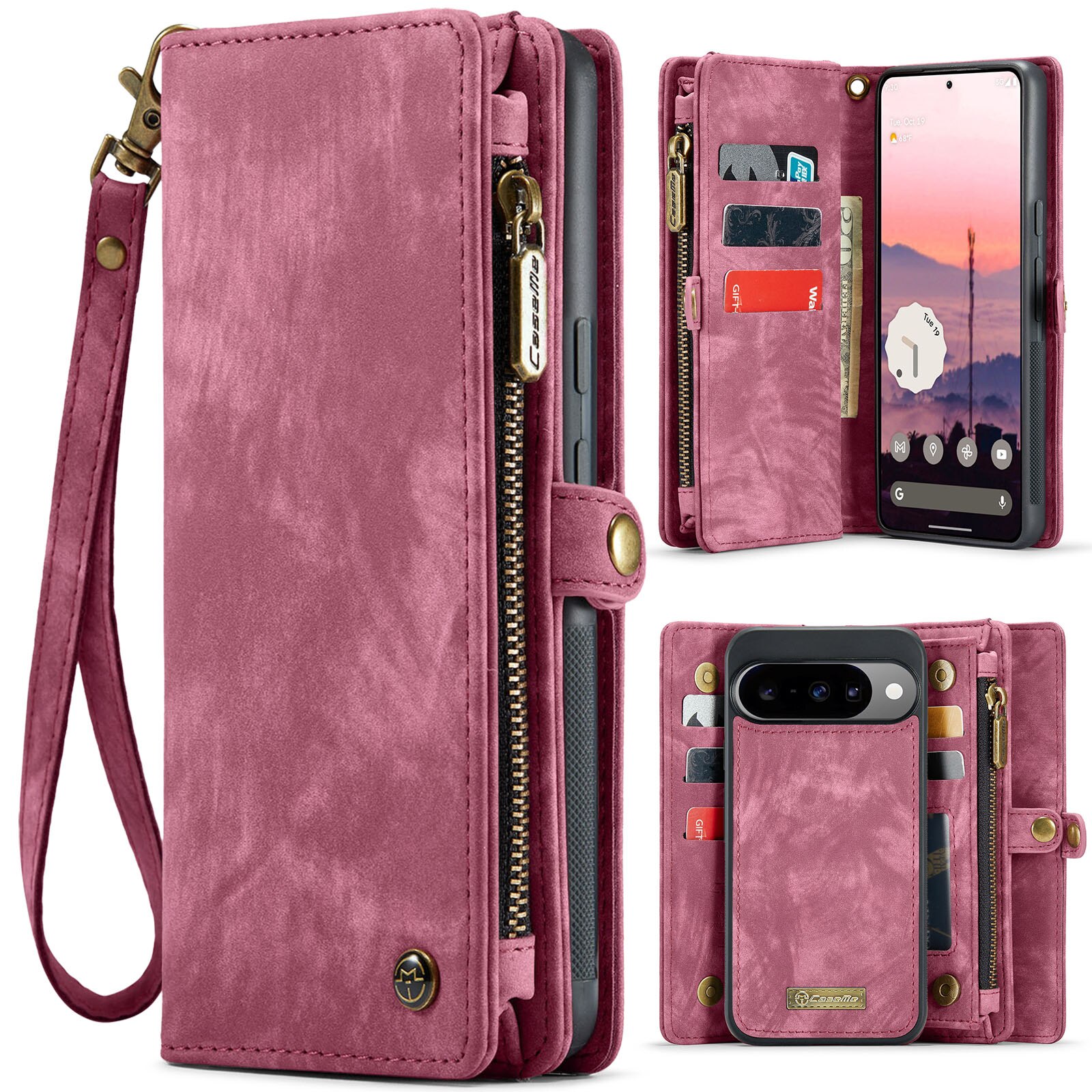 Cartera Multi-Slot Google Pixel 10 Pro Rojo