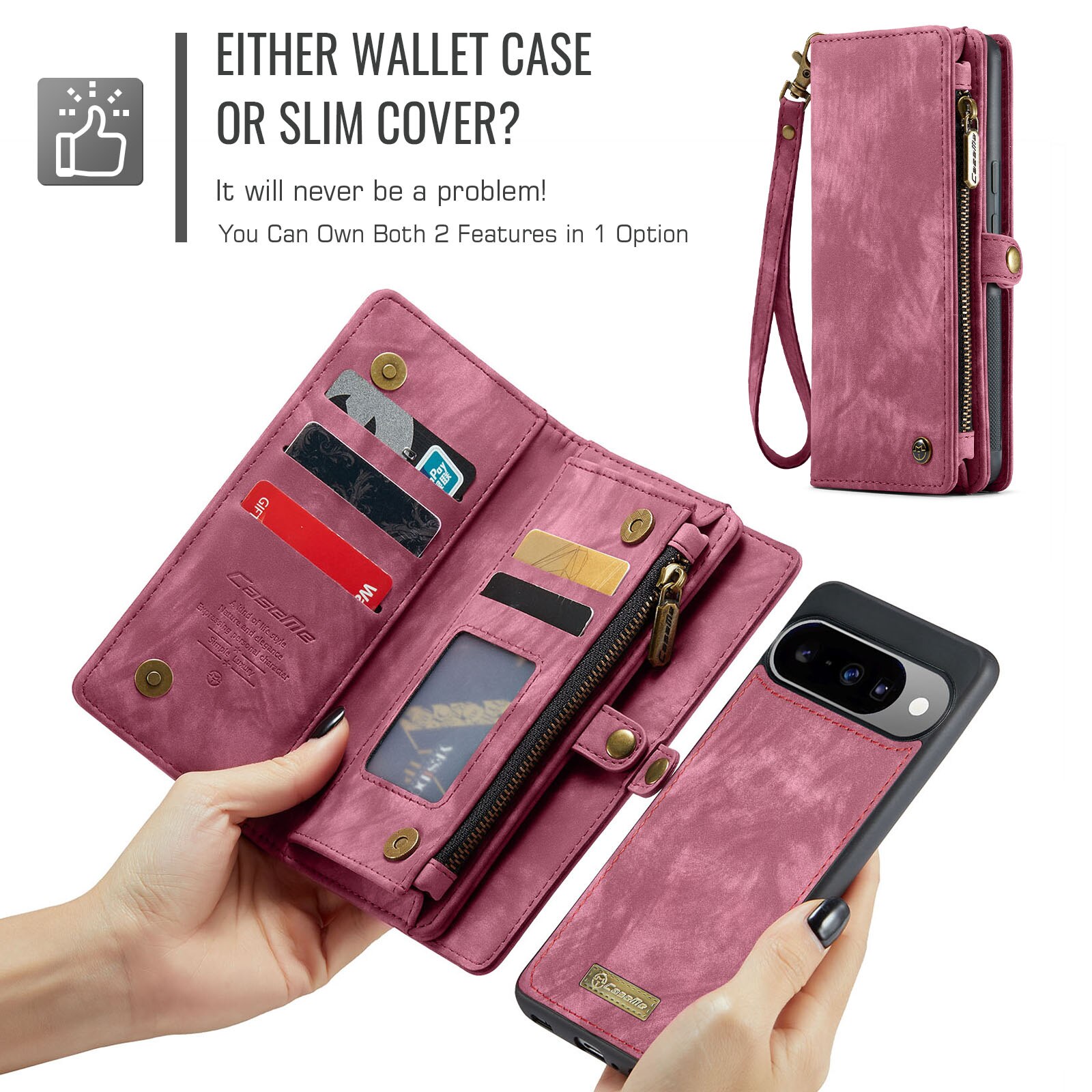 Cartera Multi-Slot Google Pixel 10 Pro Rojo