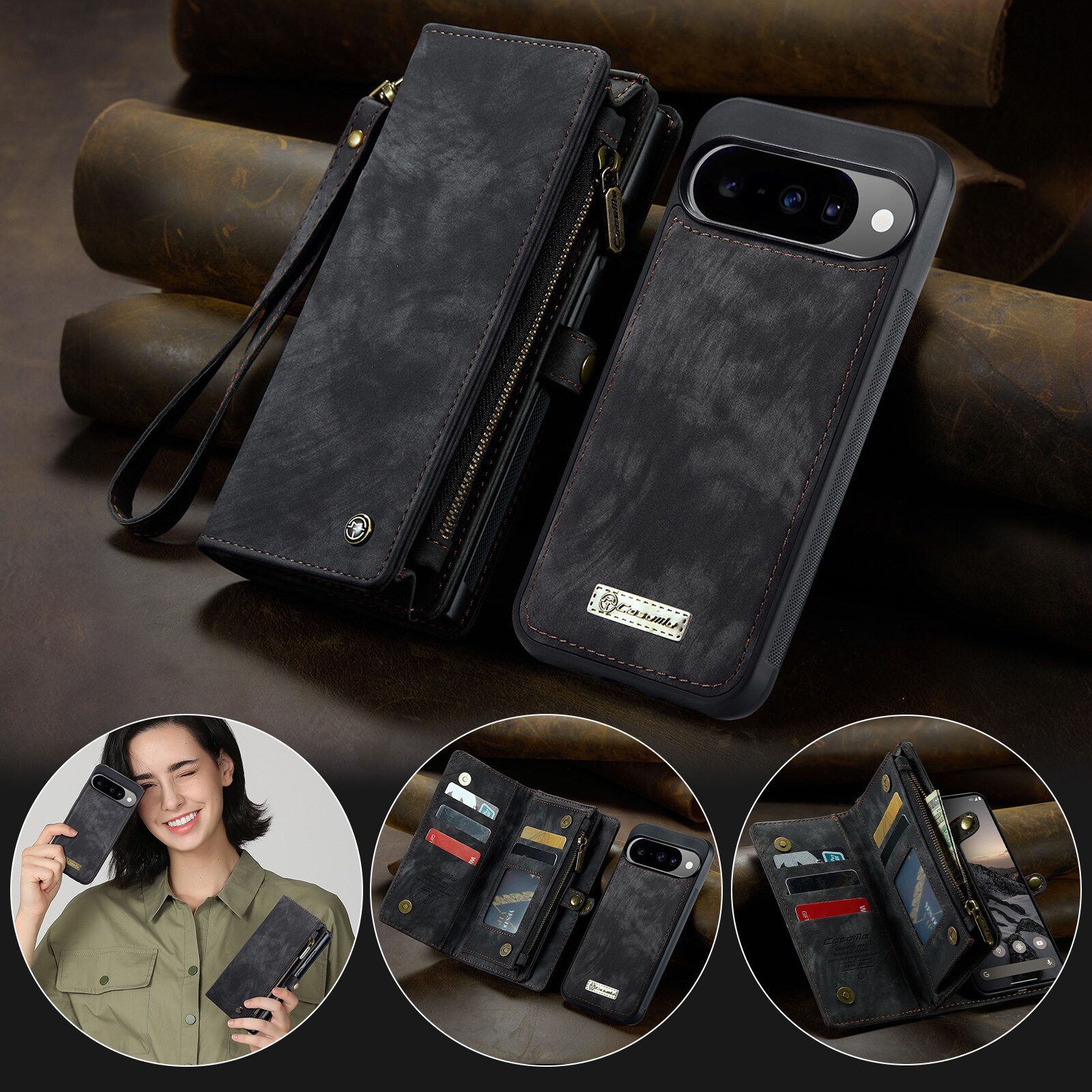 Cartera Multi-Slot Google Pixel 10 Pro Gris
