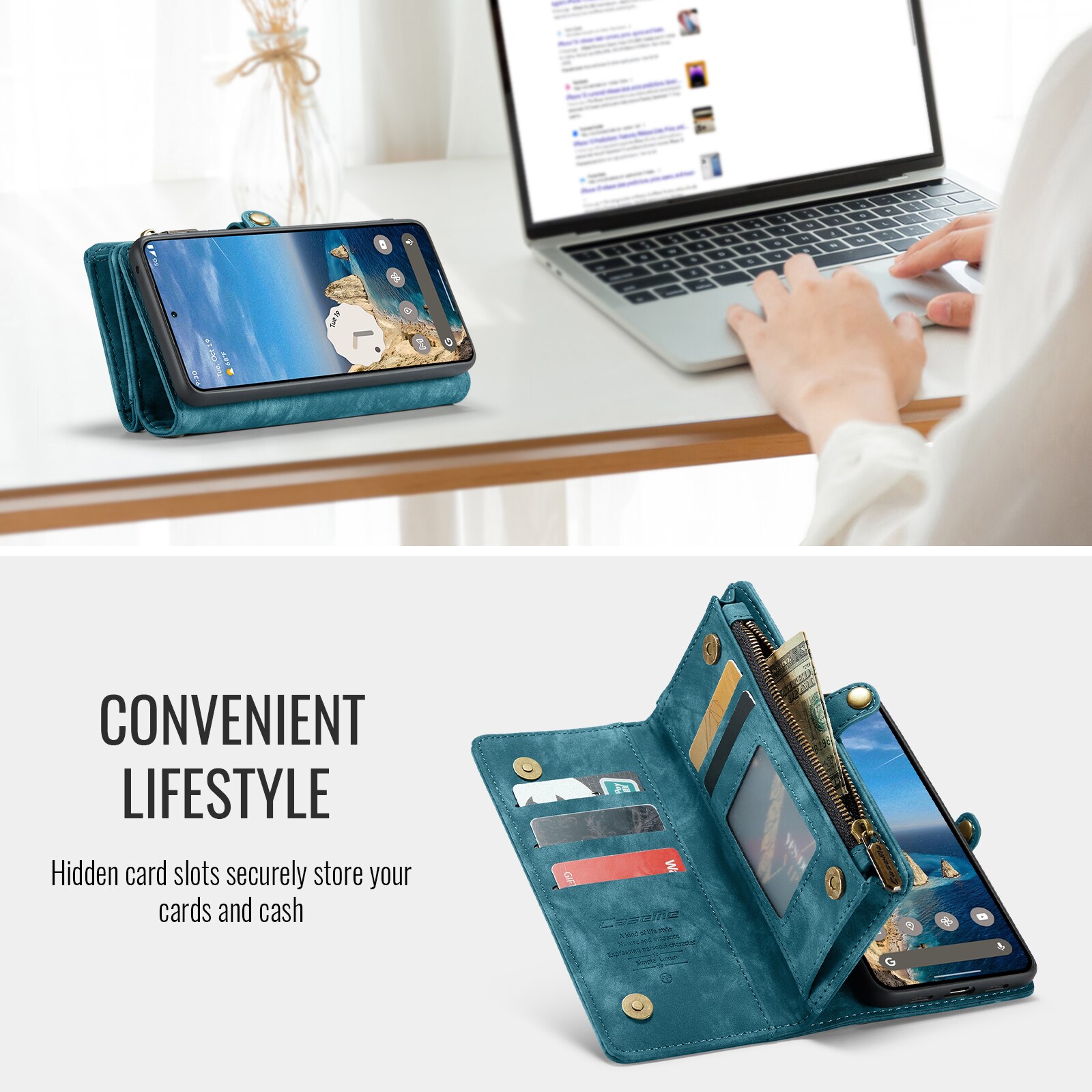 Cartera Multi-Slot Google Pixel 10 Azul