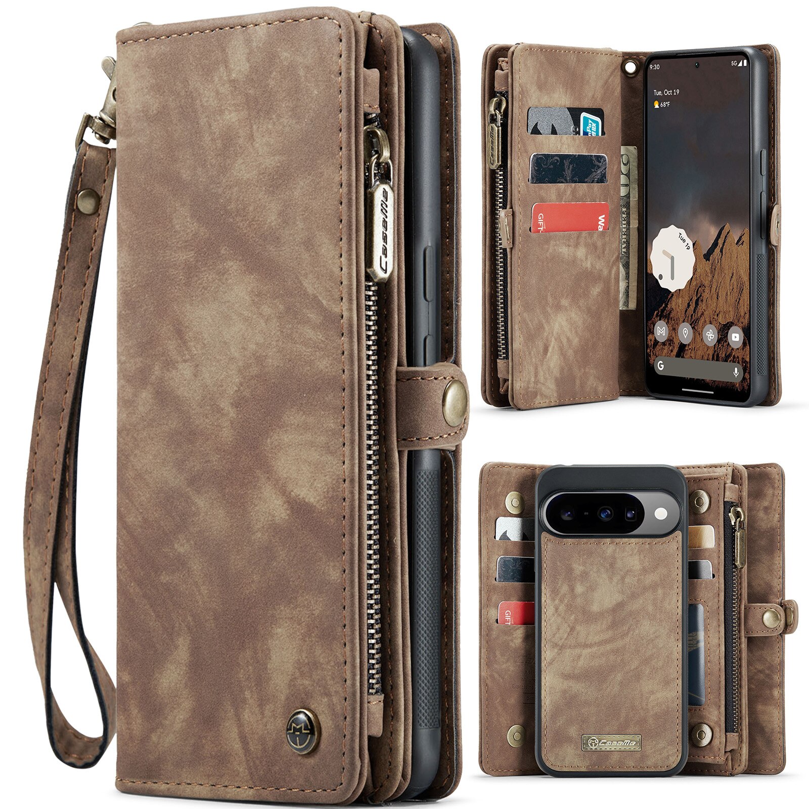 Cartera Multi-Slot Google Pixel 10 Marrón
